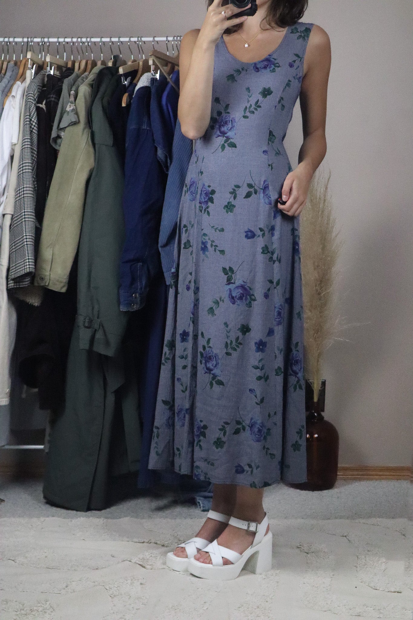 Made in USA x Floral Maxi Dress (8/10)
