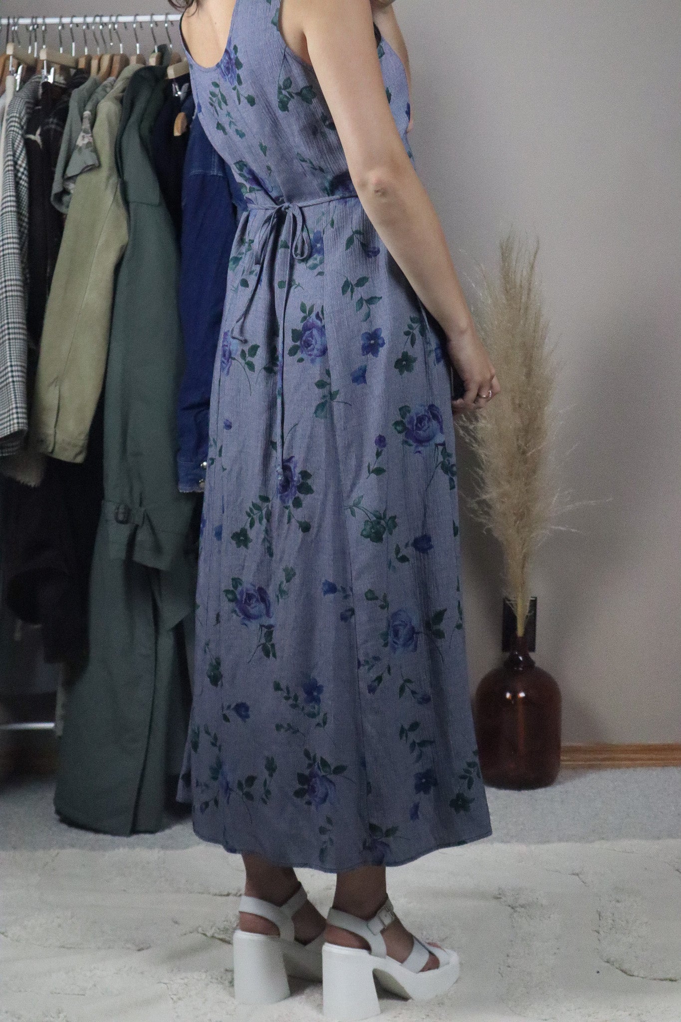 Made in USA x Floral Maxi Dress (8/10)
