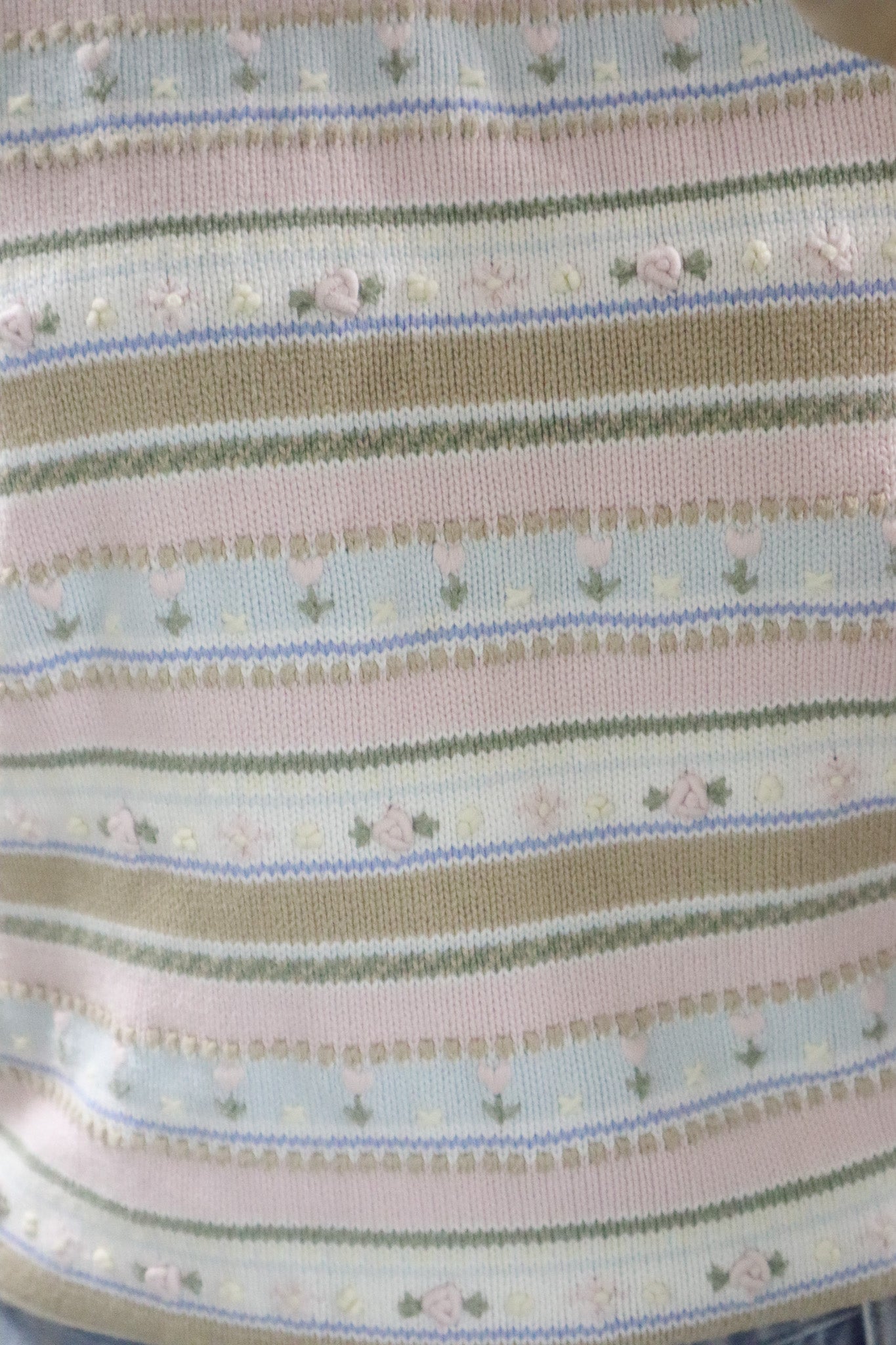 Vintage x Hand Embroidered Cotton Knit (M)