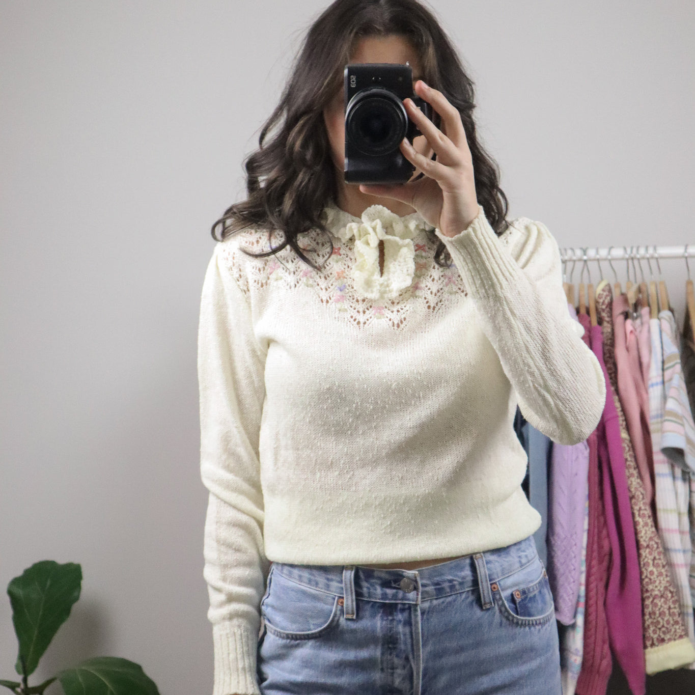 Made in Korea x Vintage x Deadstock Beaded/Embroidered Knit (S/M)