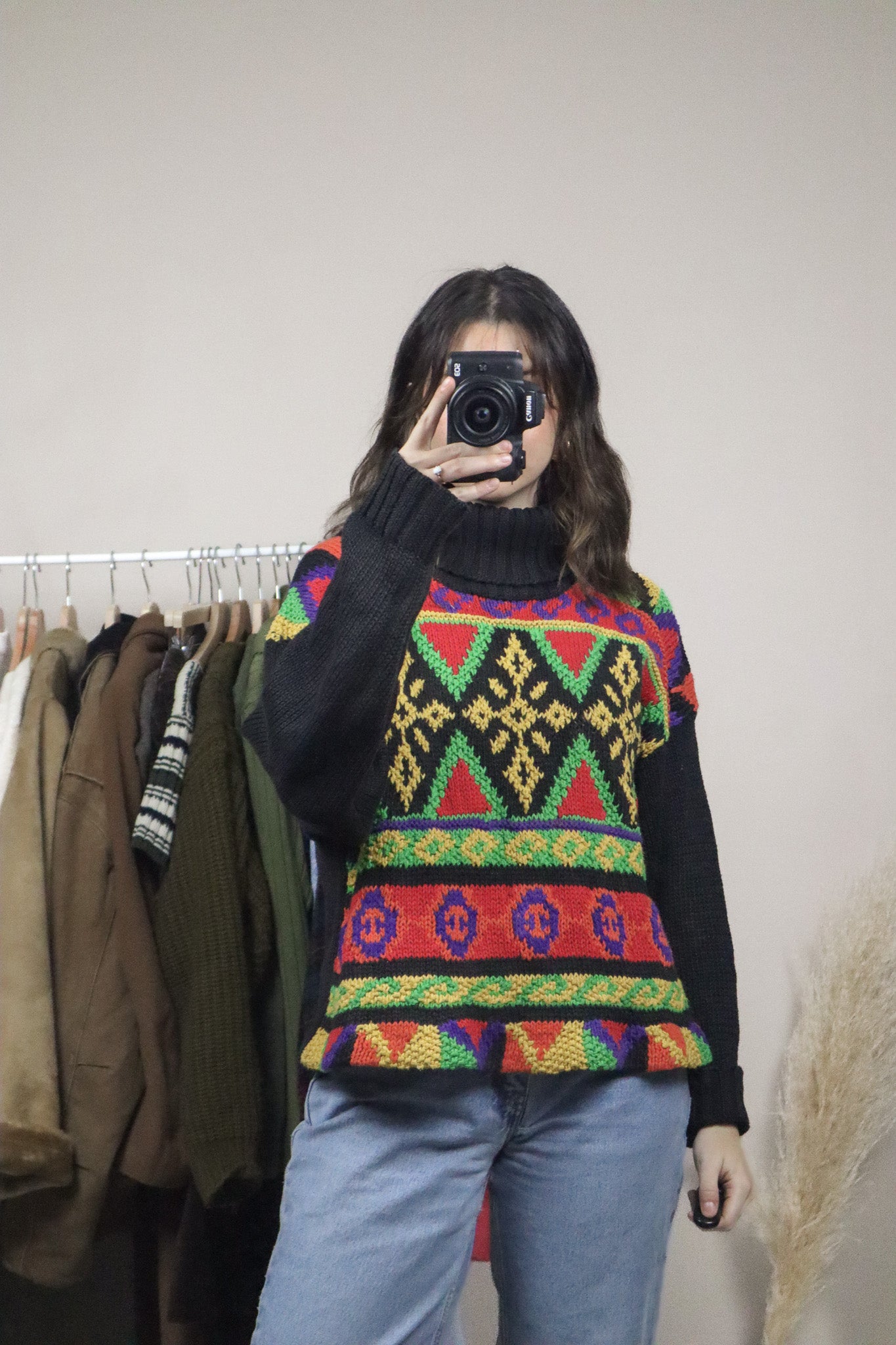 Vintage x Pattered Turtleneck (M)