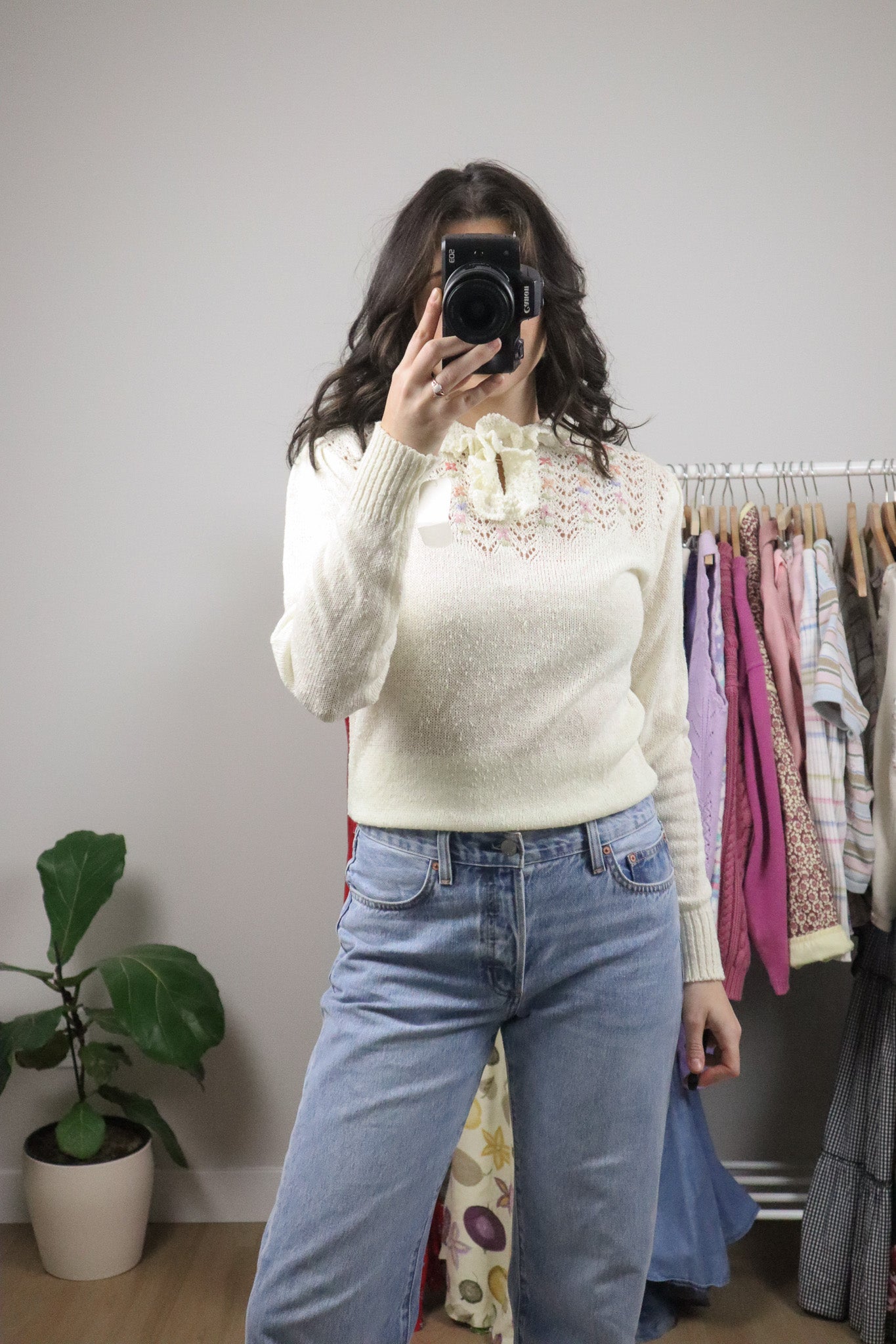 Made in Korea x Vintage x Deadstock Beaded/Embroidered Knit (S/M)