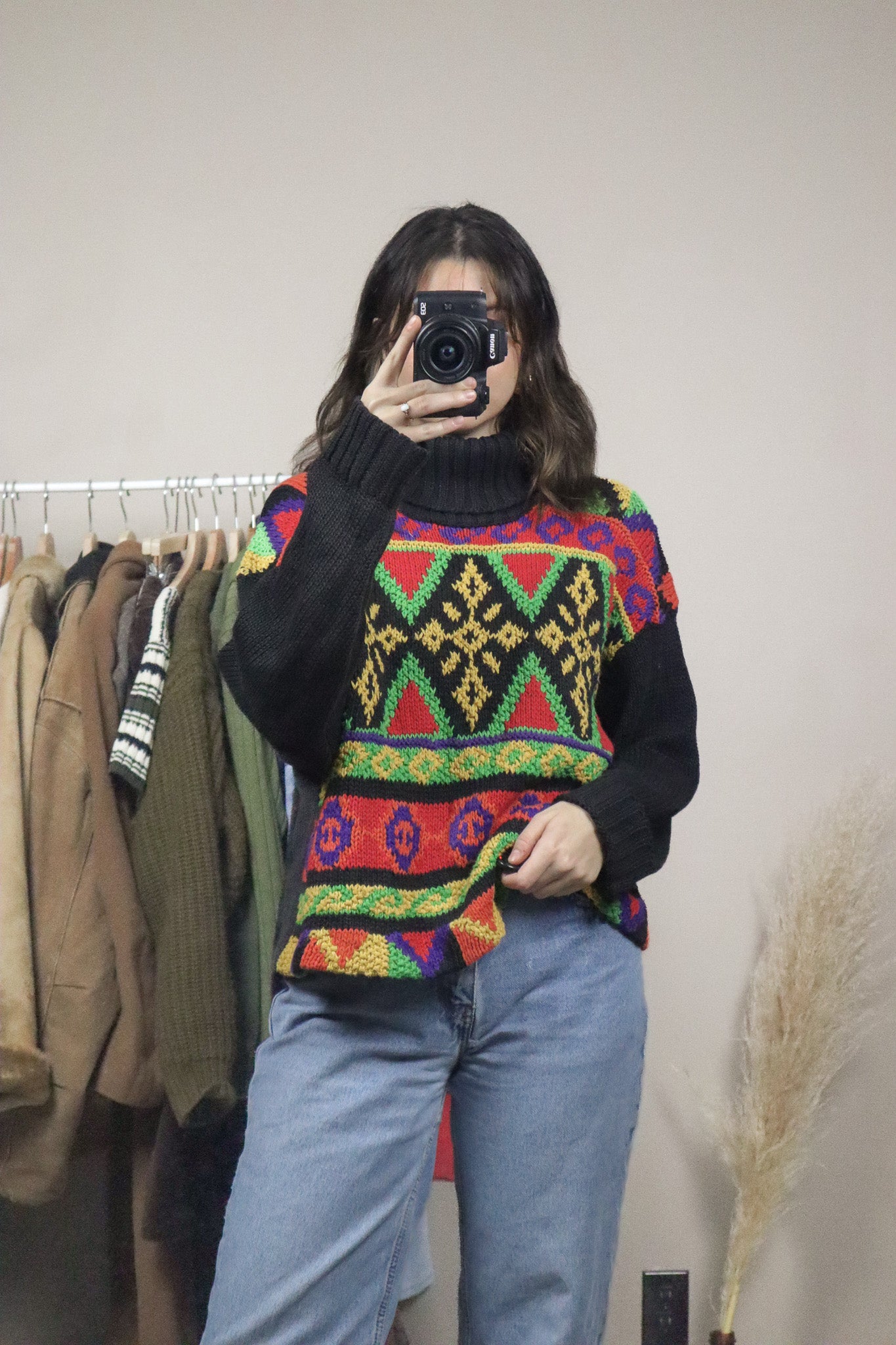 Vintage x Pattered Turtleneck (M)
