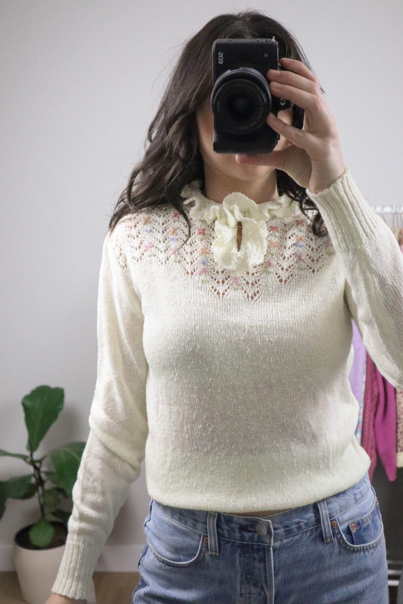 Made in Korea x Vintage x Deadstock Beaded/Embroidered Knit (S/M)