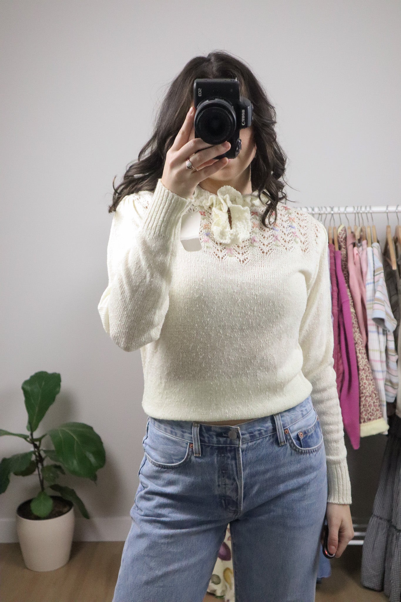 Made in Korea x Vintage x Deadstock Beaded/Embroidered Knit (S/M)