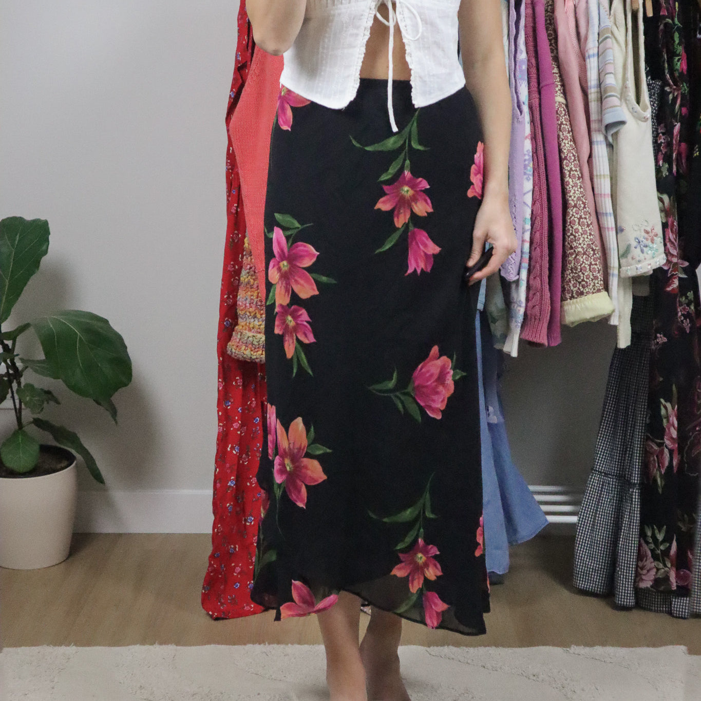 Vintage x Floral Maxi Skirt (14/16)