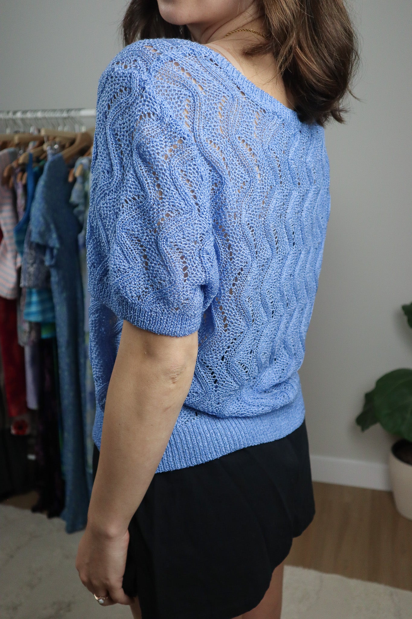 Vintage x Short-Sleeve Cardigan (L)