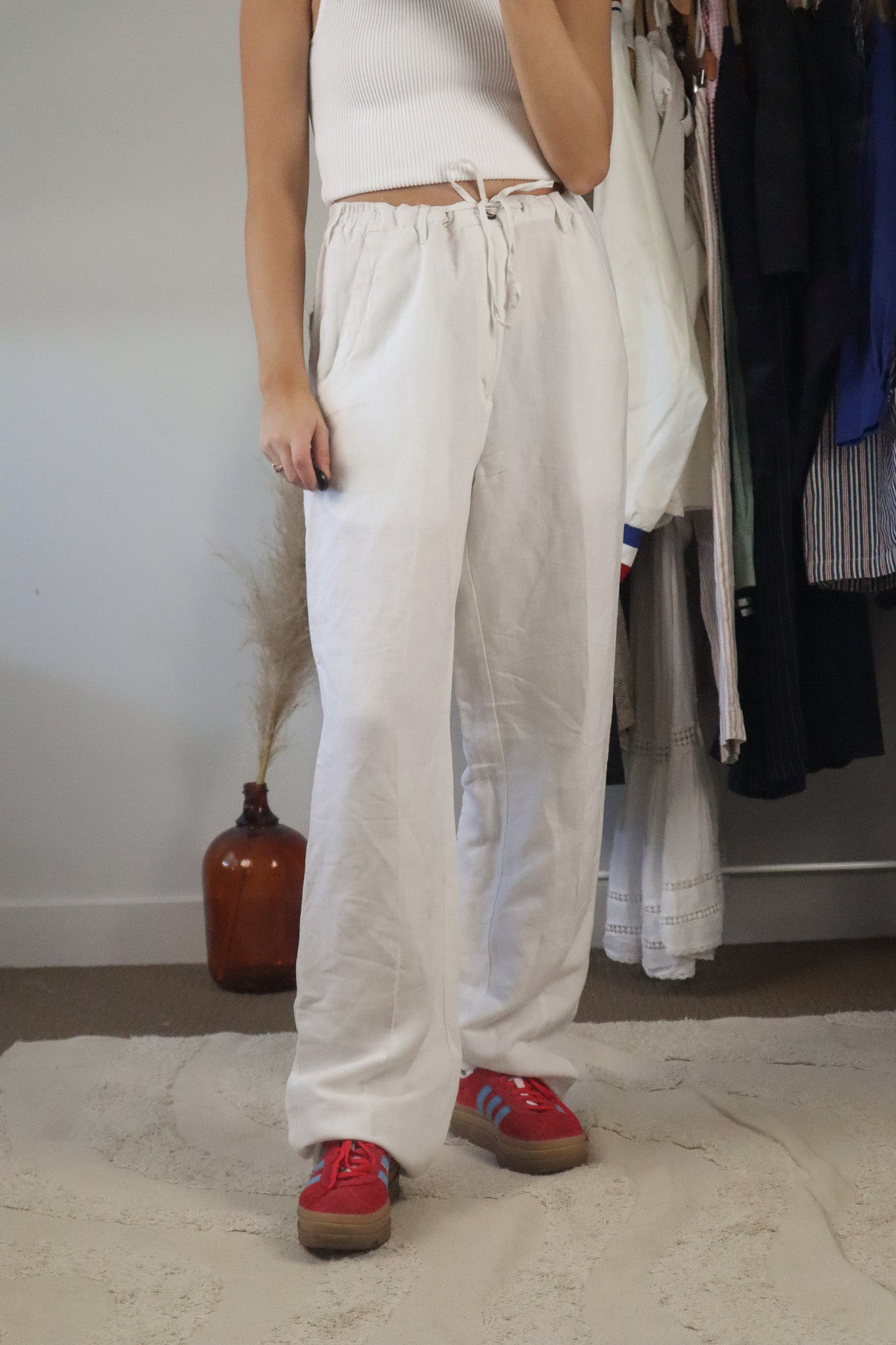 Vintage x Linen Blend Trousers (32)