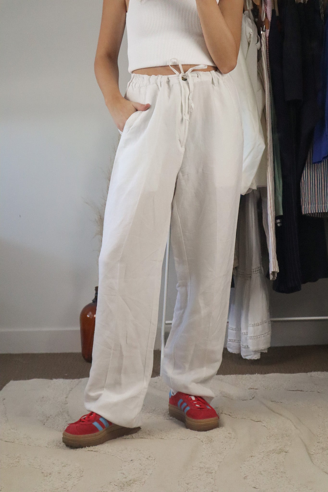 Vintage x Linen Blend Trousers (32)