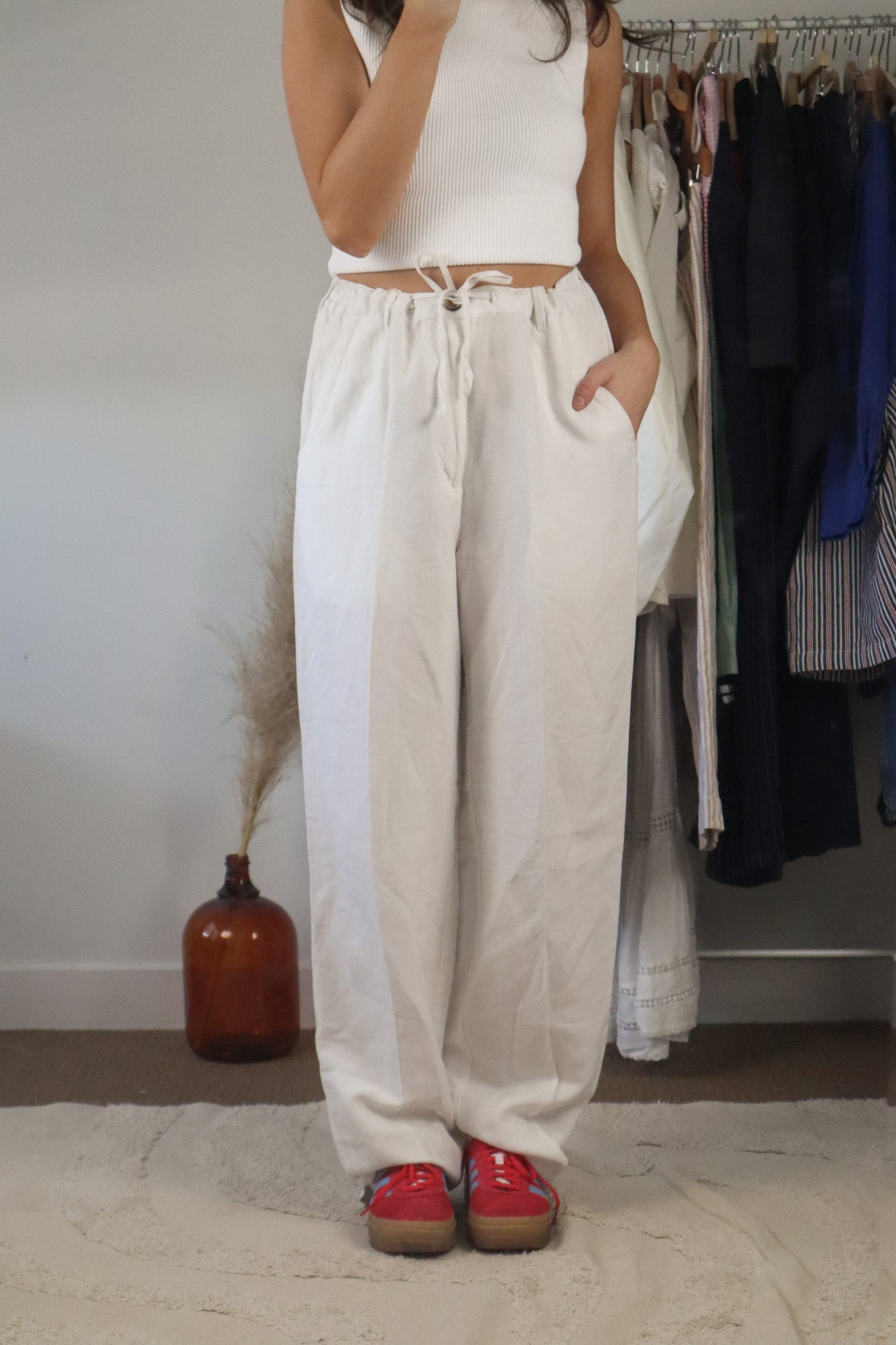 Vintage x Linen Blend Trousers (32)