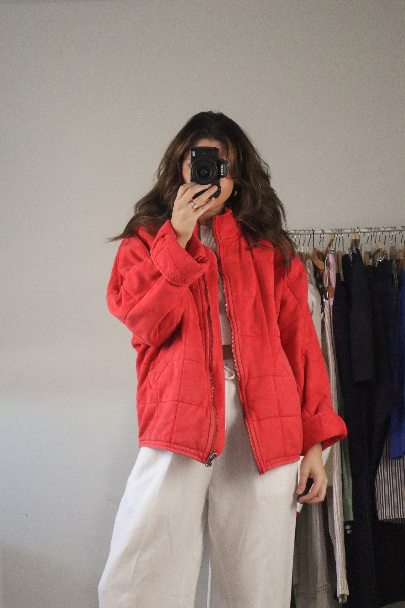 Free People x Quilted Jacket (S/M)