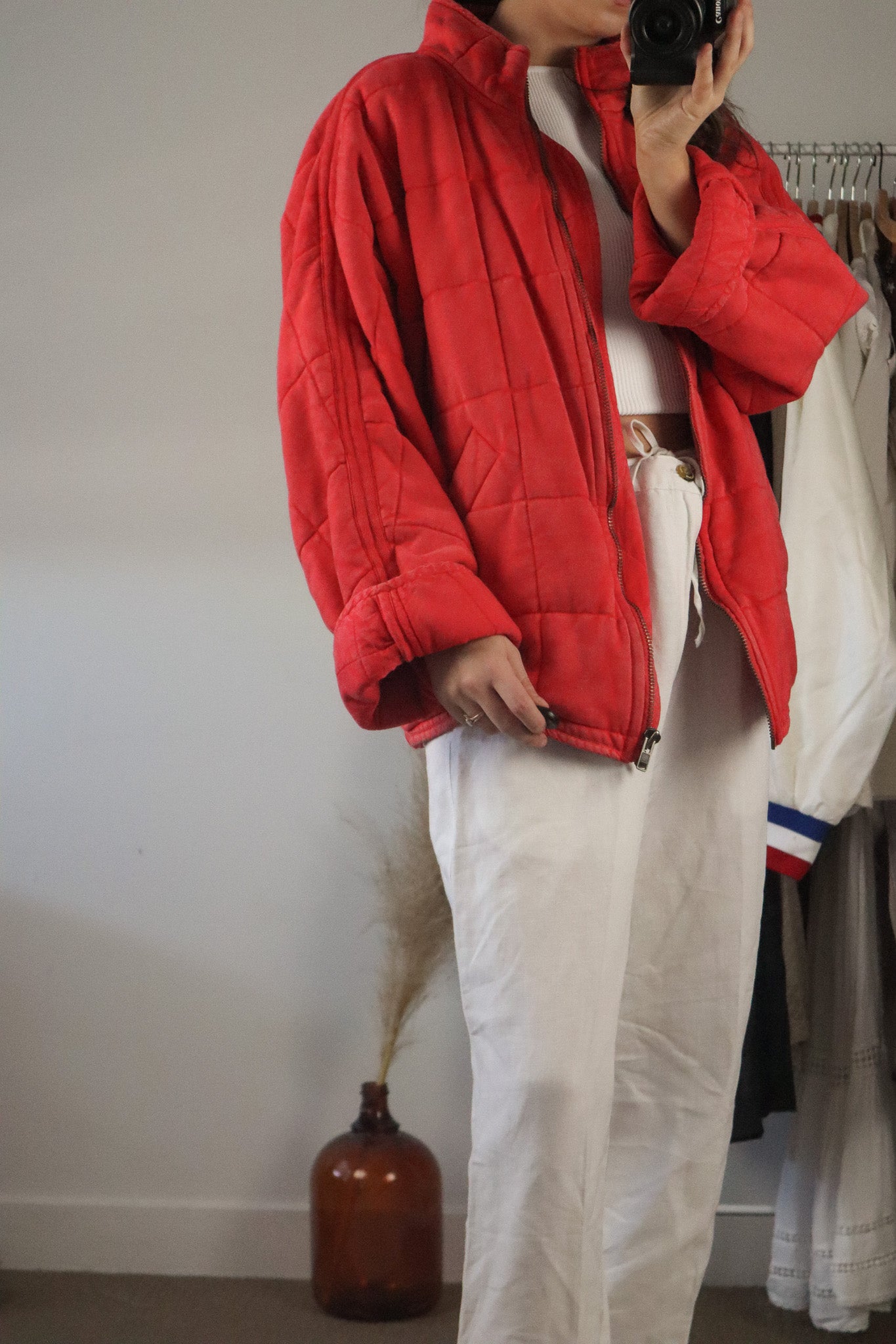 Free People x Quilted Jacket (S/M)