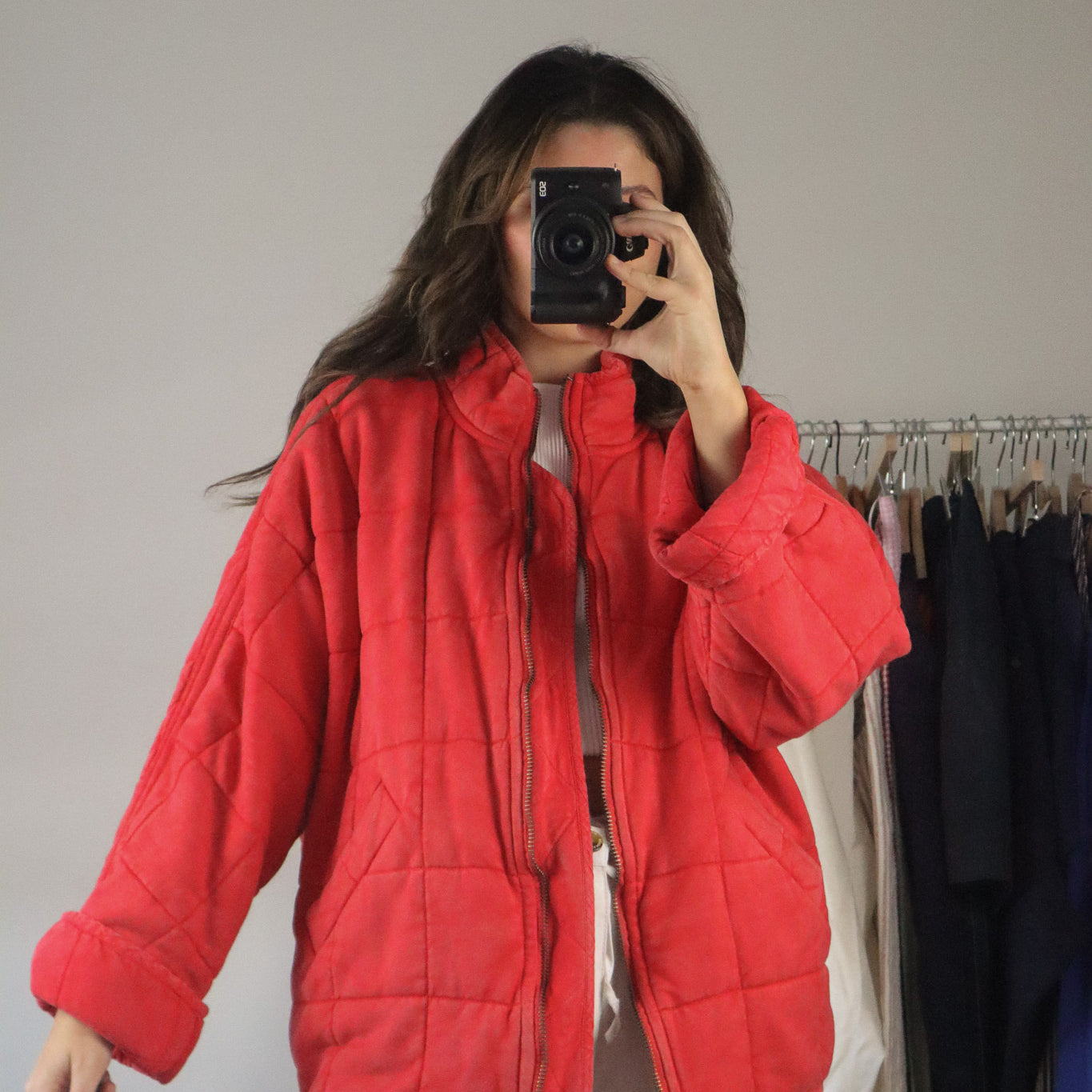 Free People x Quilted Jacket (S/M)