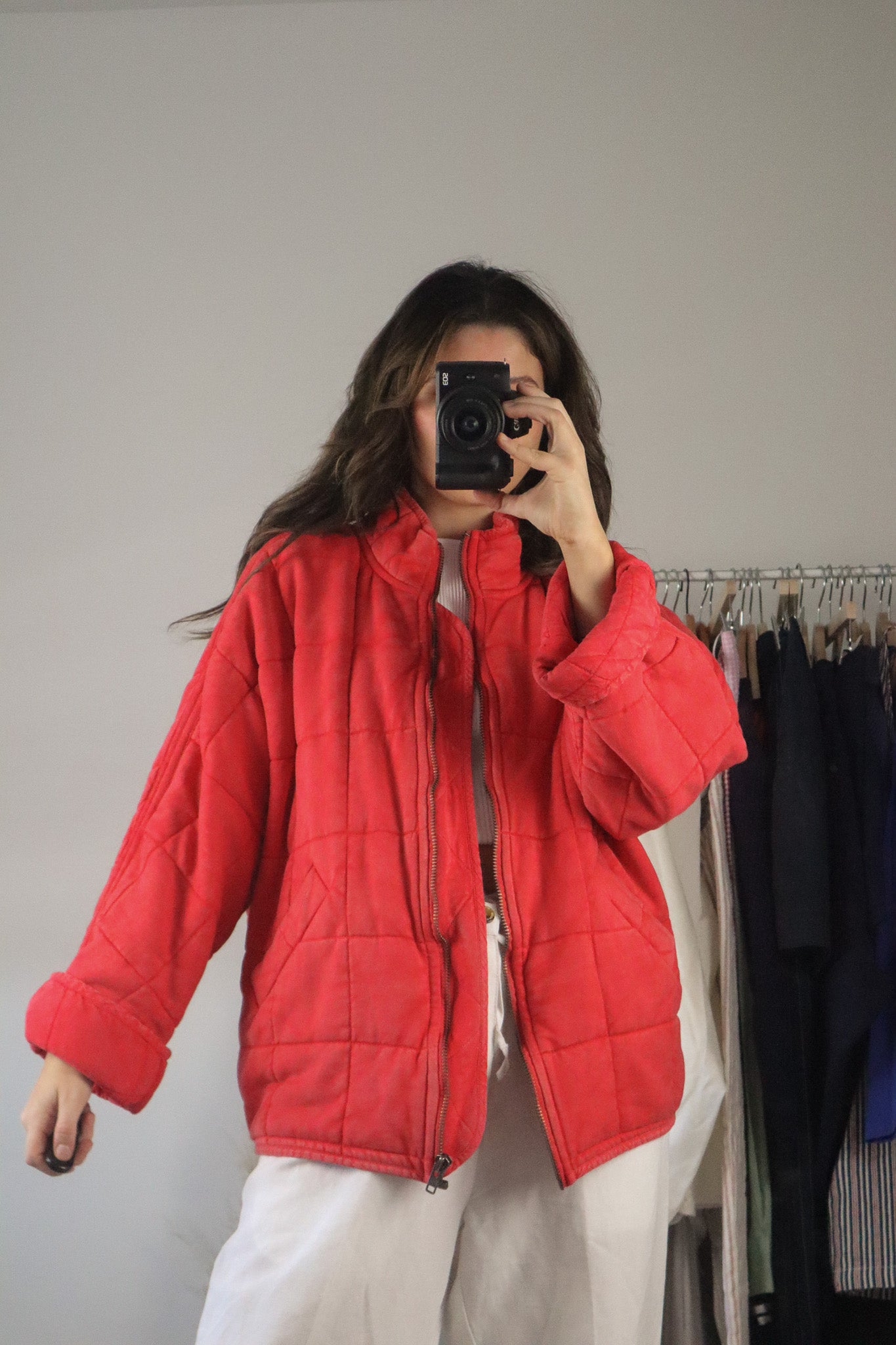 Free People x Quilted Jacket (S/M)