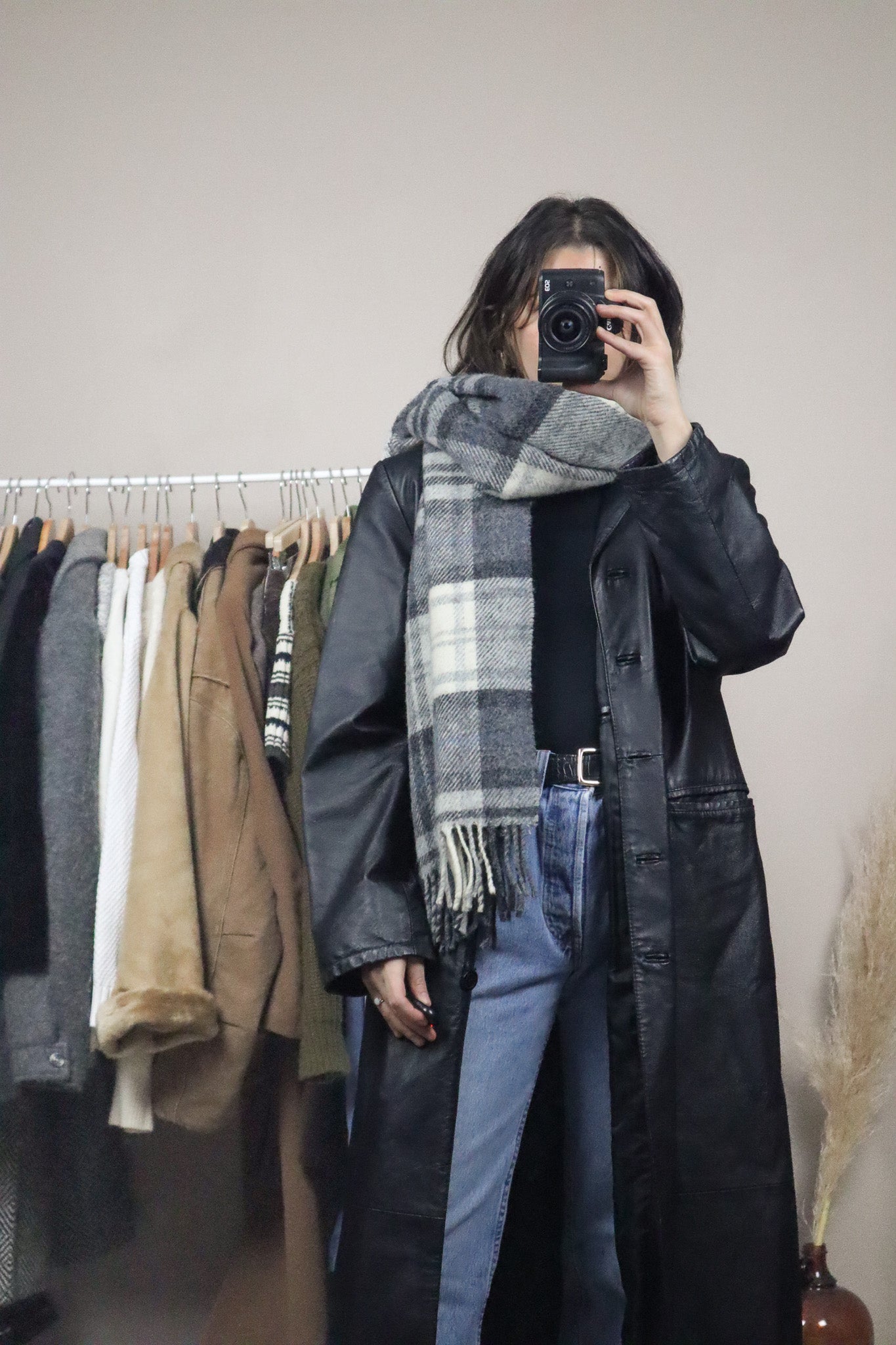 British Made x Vintage x Wool Plaid Chunky Scarf