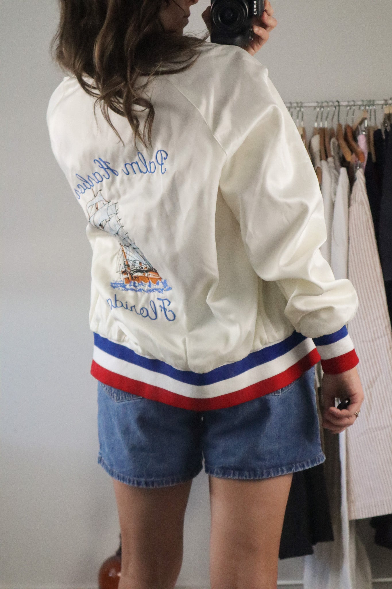 Made in USA x Vintage x Satin Bomber Jacket (M/L)
