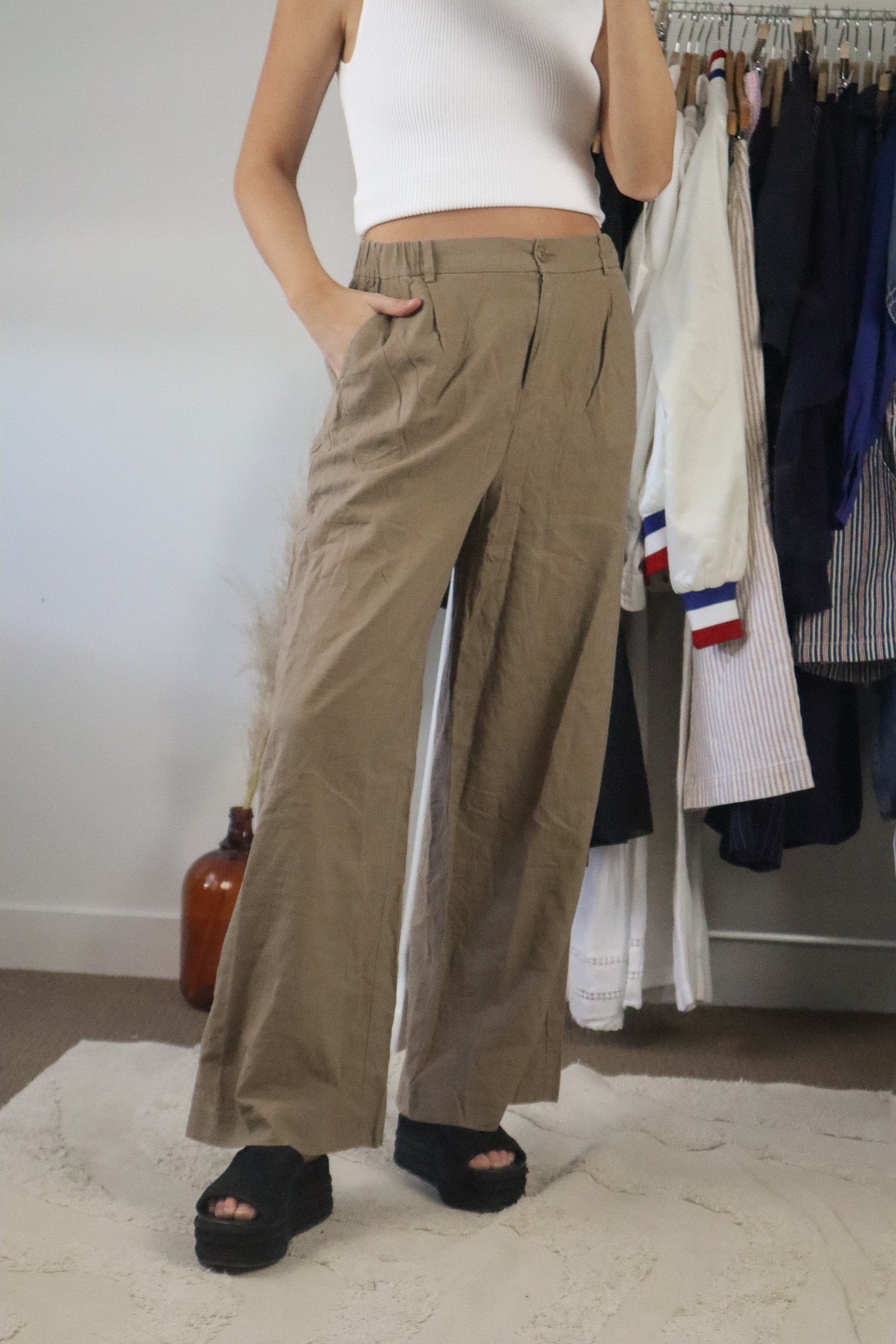 Modern x Linen Blend Pants (M)