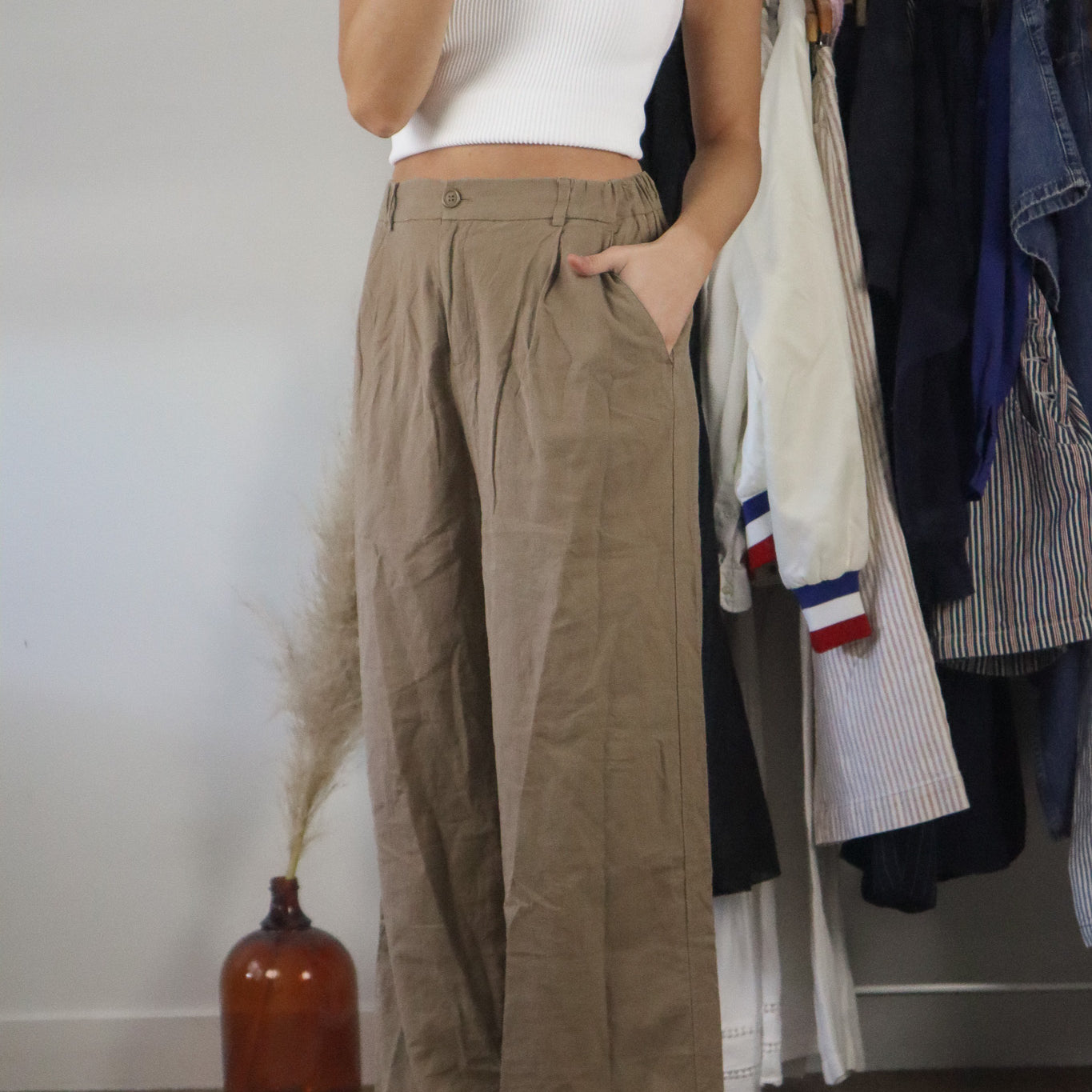 Modern x Linen Blend Pants (M)