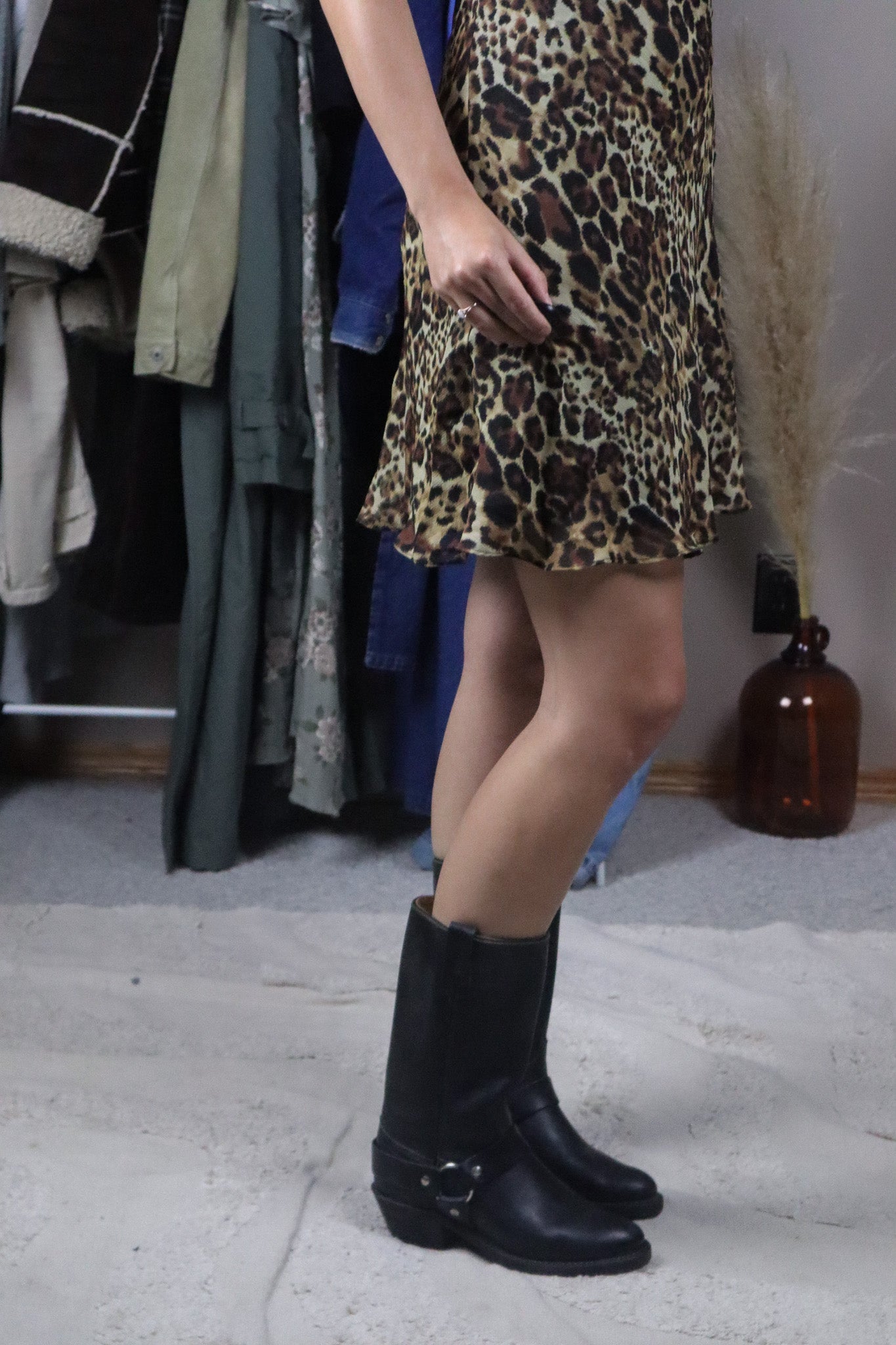 Made in Canada x Vintage x Leather Moto Boots (6/6.5)