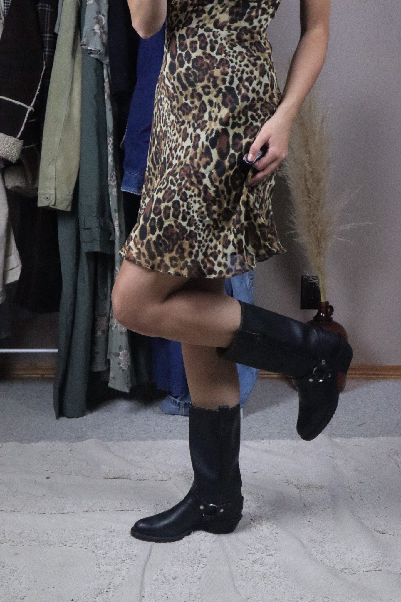 Made in Canada x Vintage x Leather Moto Boots (6/6.5)