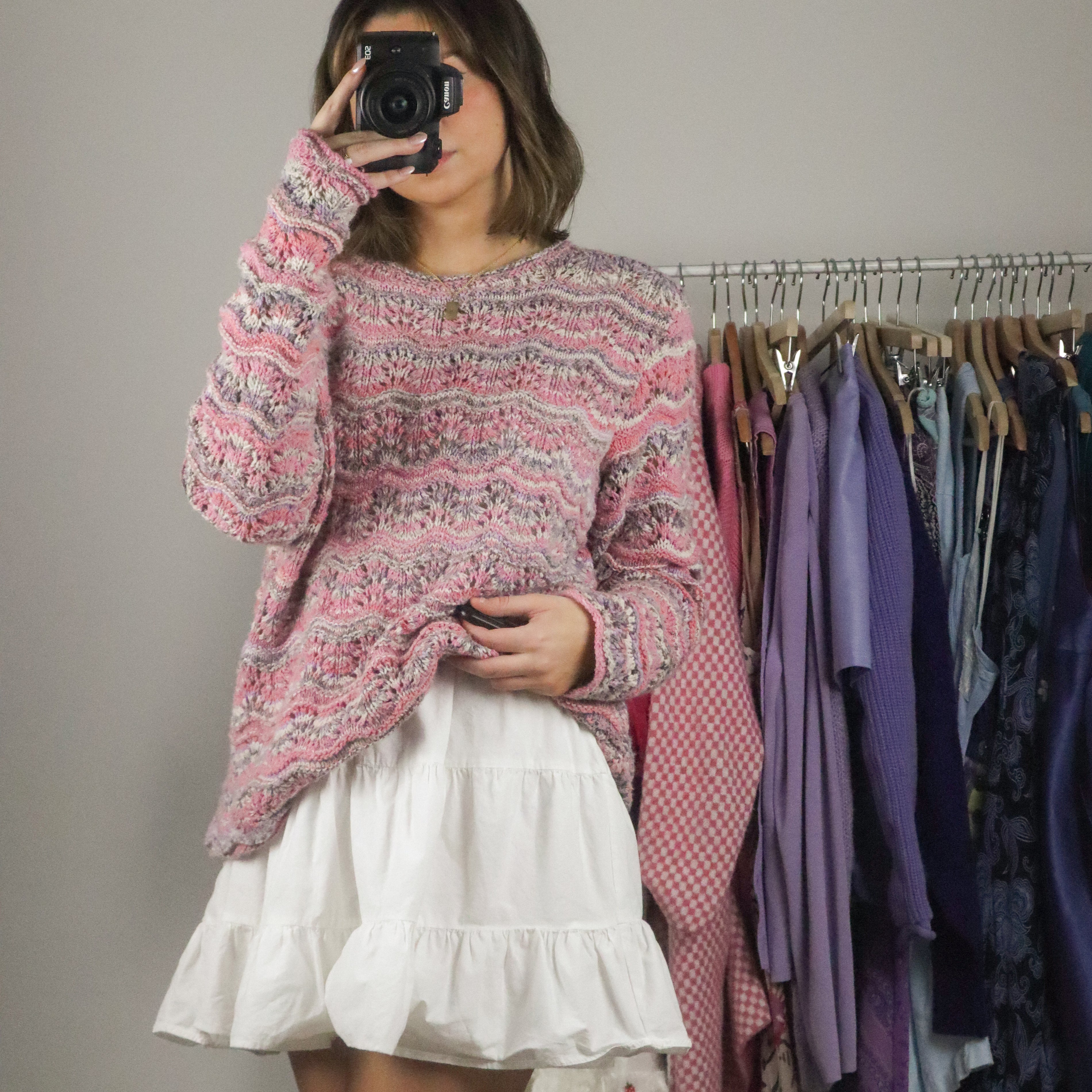 Handmade x Open Knit Multi-Colour Sweater (M)