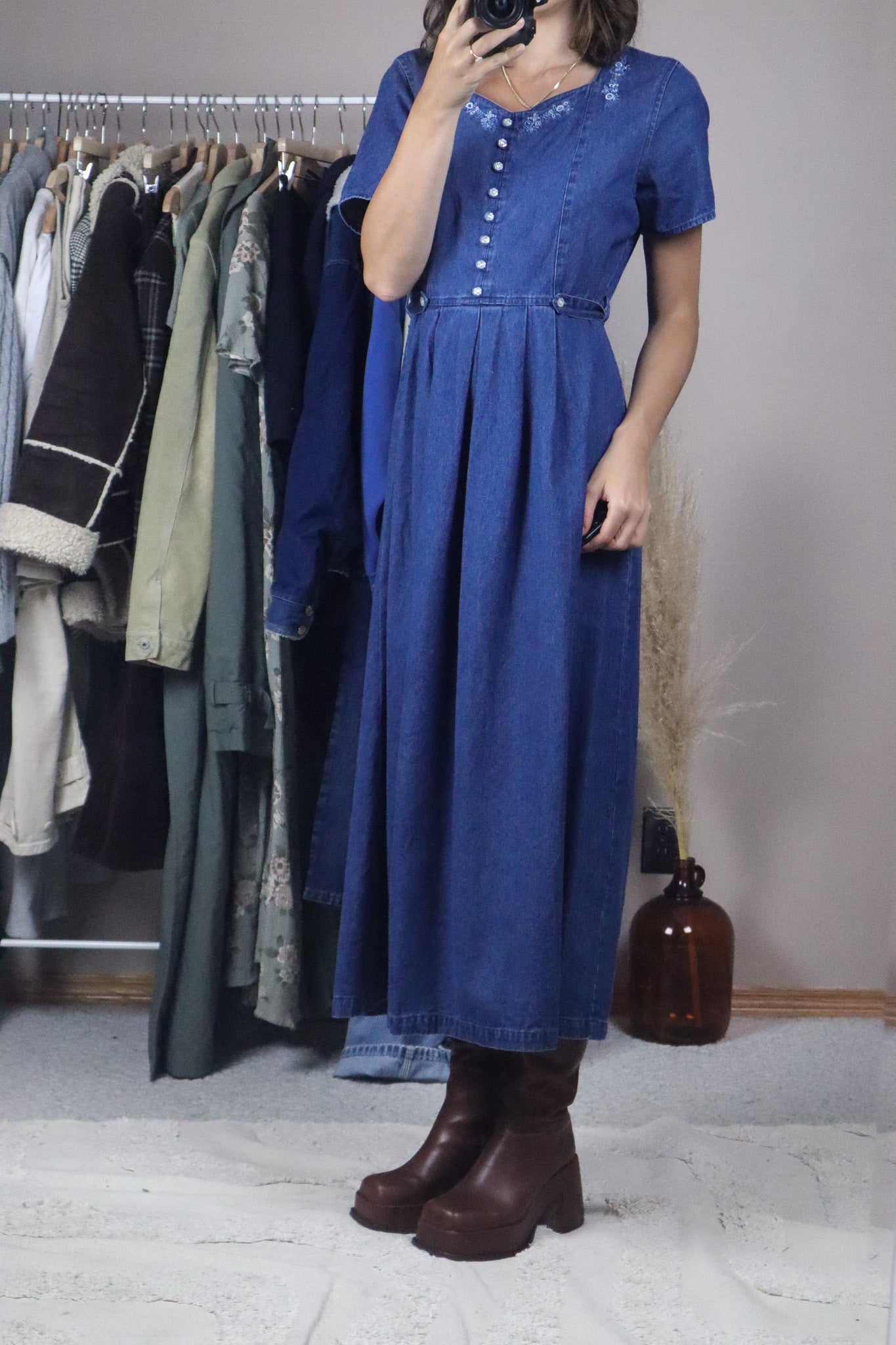 Vintage x Denim Maxi Dress (8)