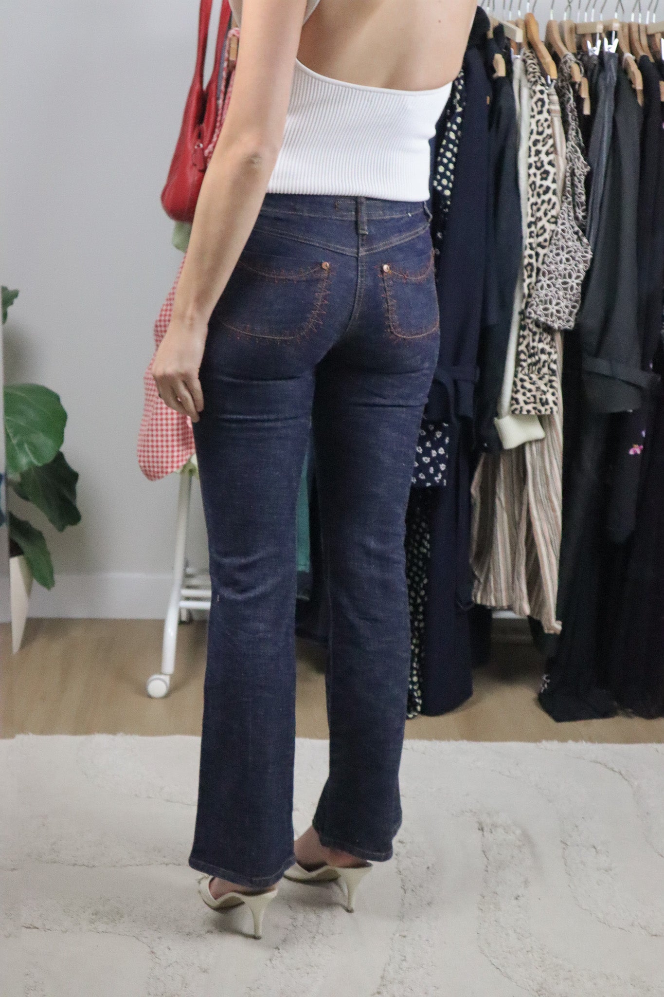 Vintage x Low-Rise Stitched Jeans (0)