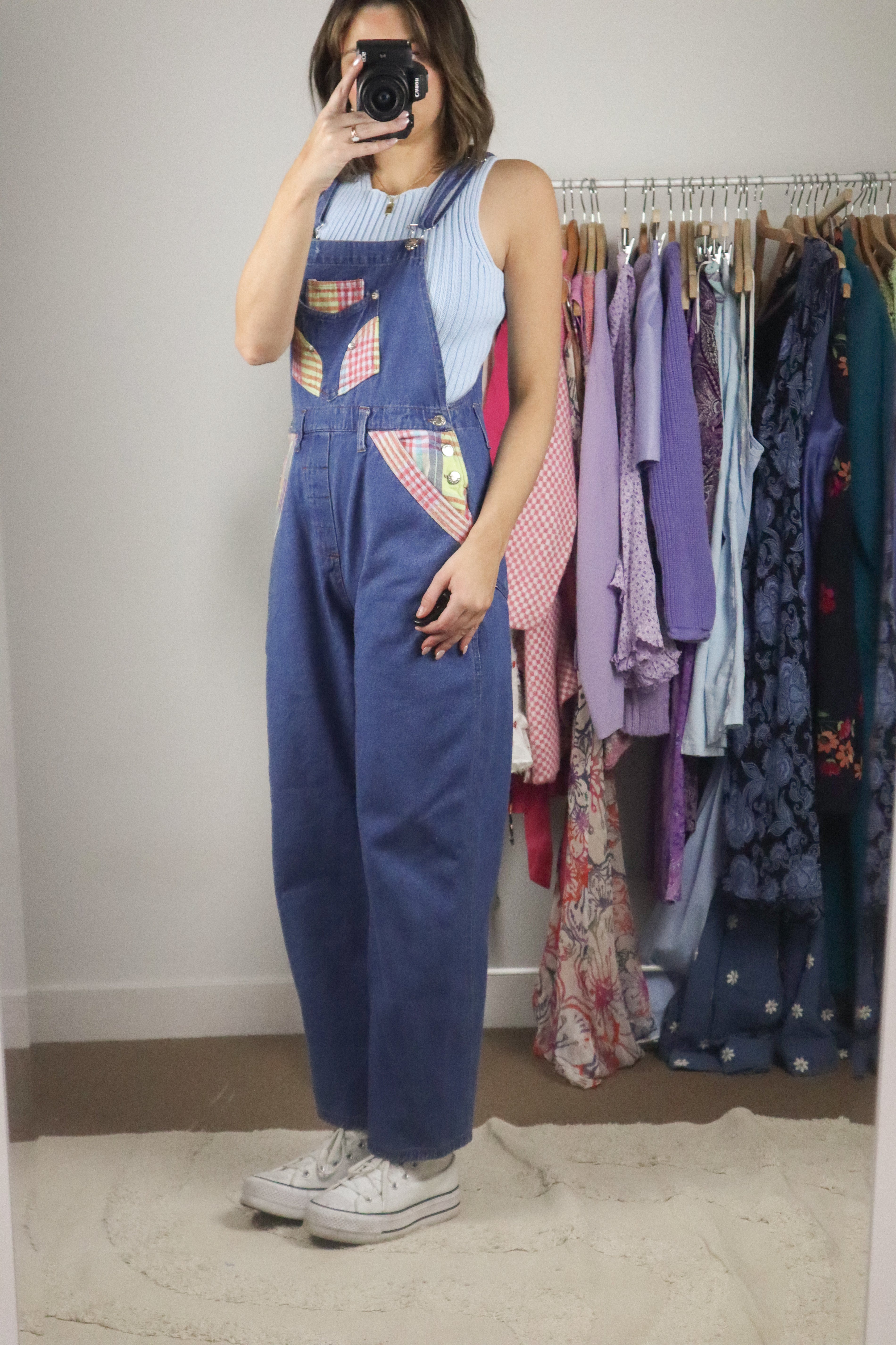 Vintage x Colour Block Overalls (S)