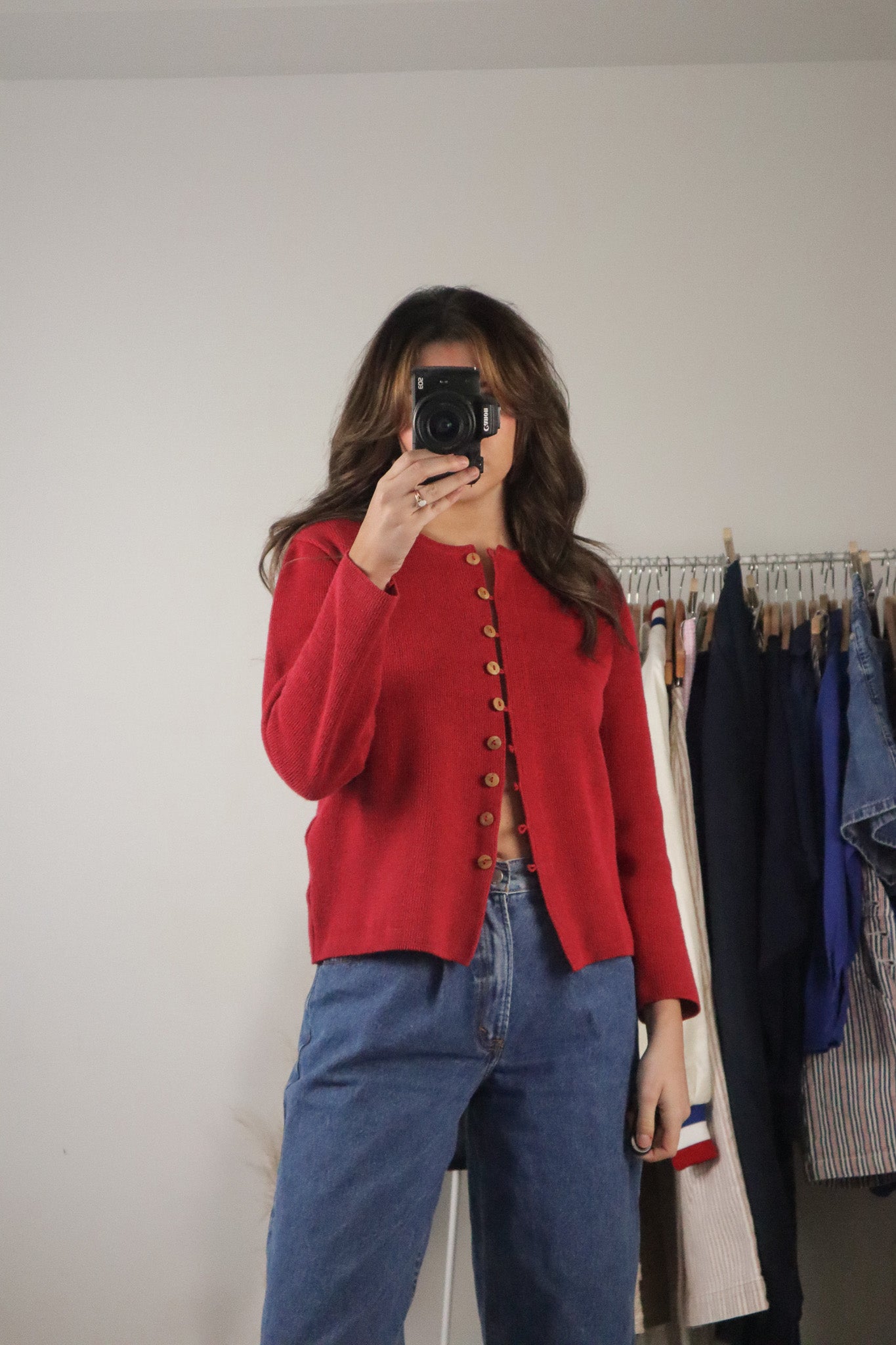 Vintage x Linen Blend Cardigan (S)