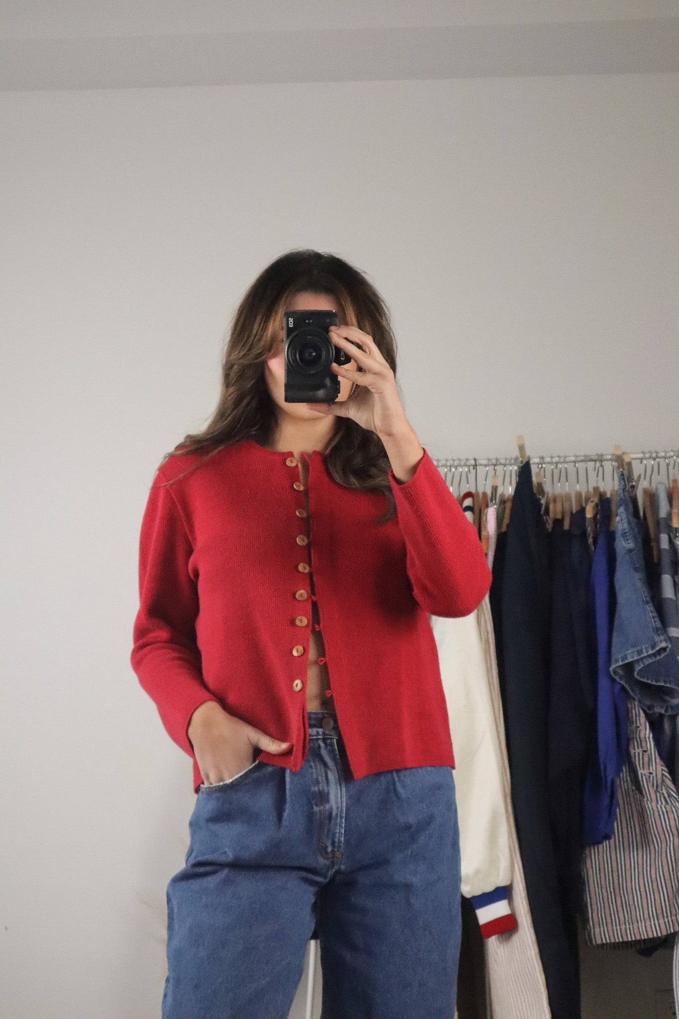 Vintage x Linen Blend Cardigan (S)