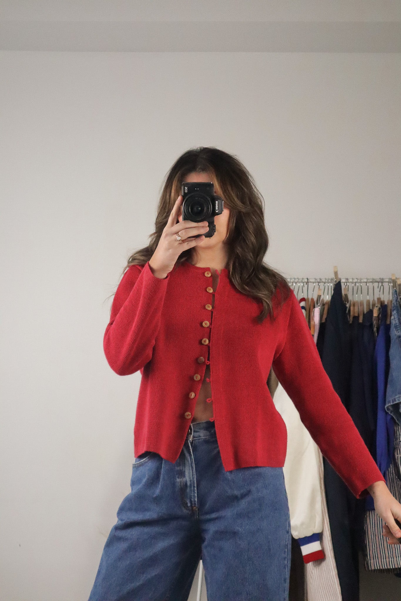 Vintage x Linen Blend Cardigan (S)