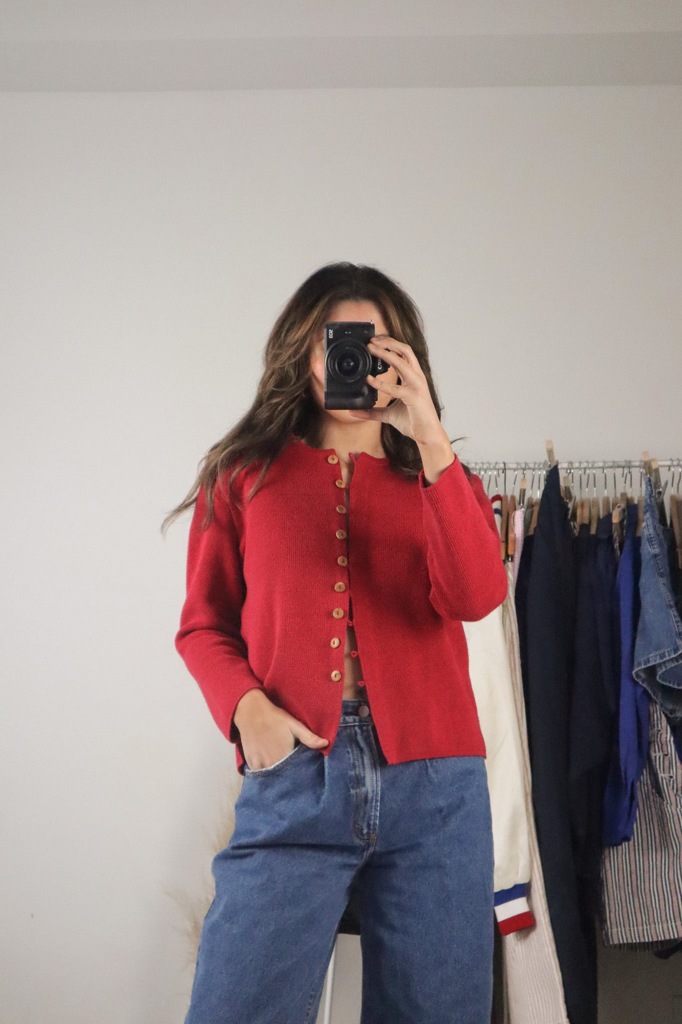 Vintage x Linen Blend Cardigan (S)