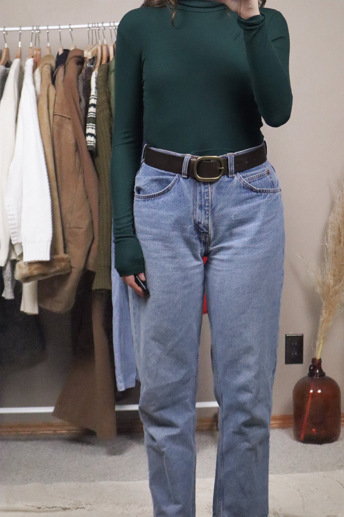 Vintage x Leather Belt (XS)