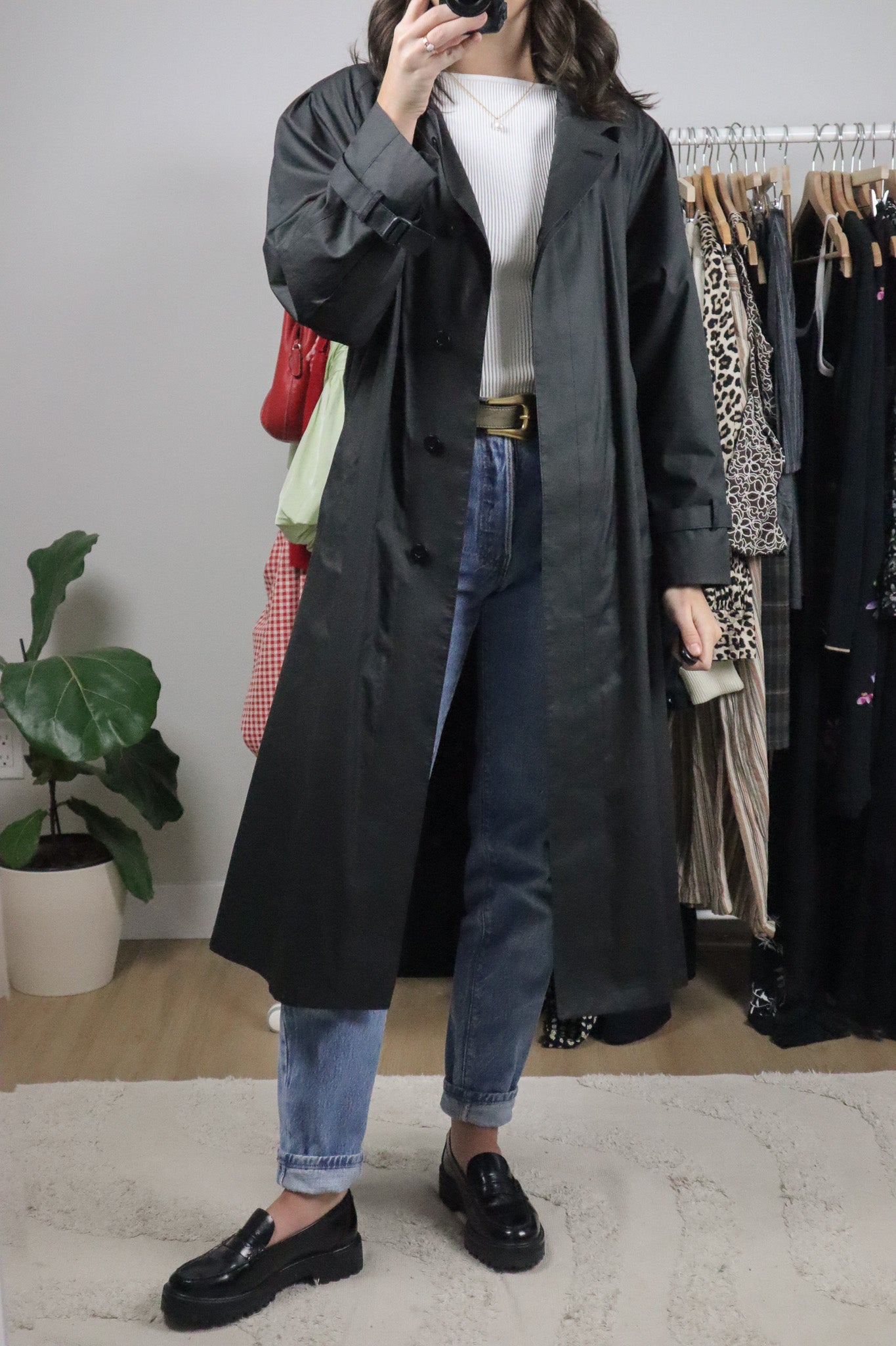 Vintage x London Fog Bow Trench Coat (6-10)