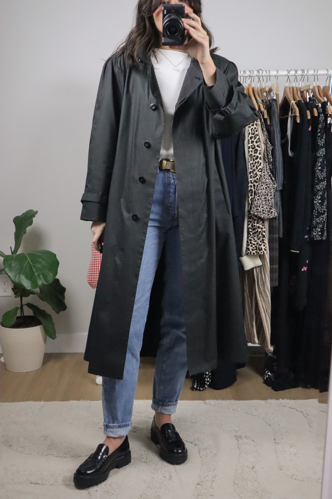 Vintage x London Fog Bow Trench Coat (6-10)