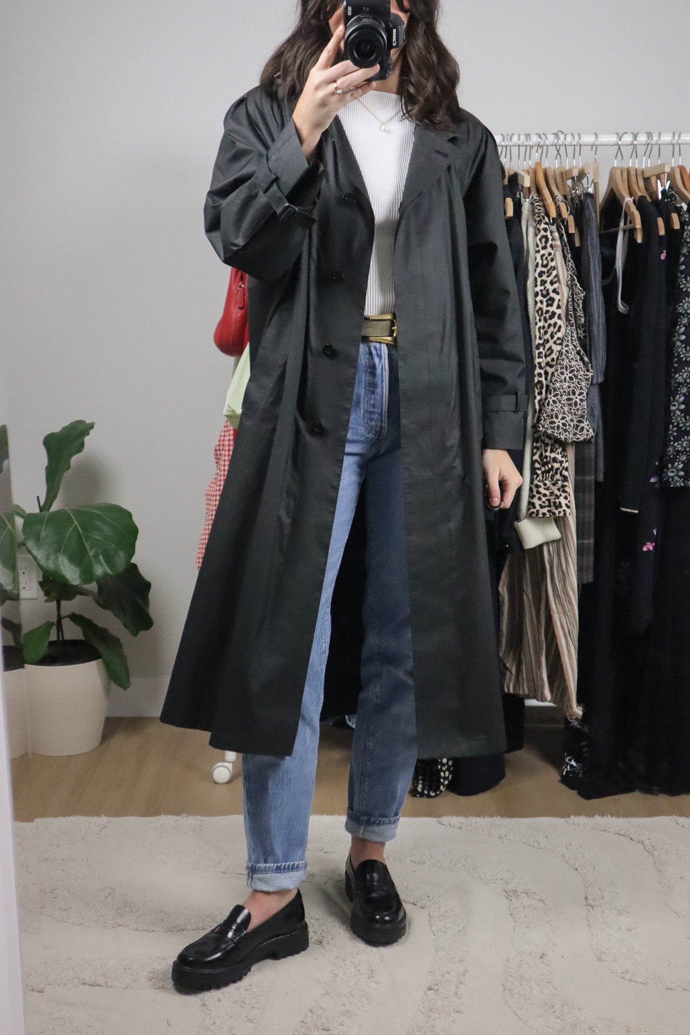 Vintage x London Fog Bow Trench Coat (6-10)