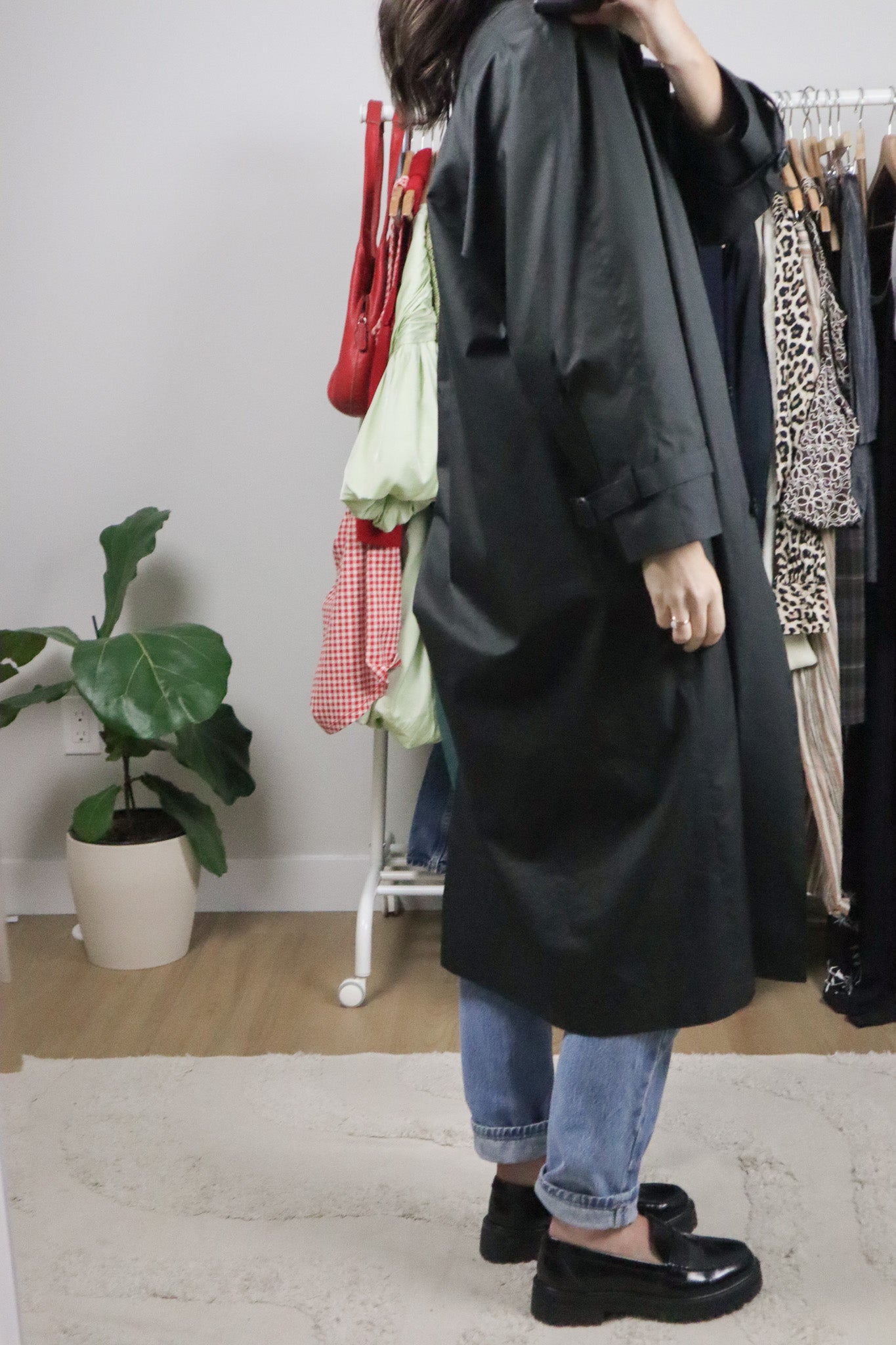 Vintage x London Fog Bow Trench Coat (6-10)