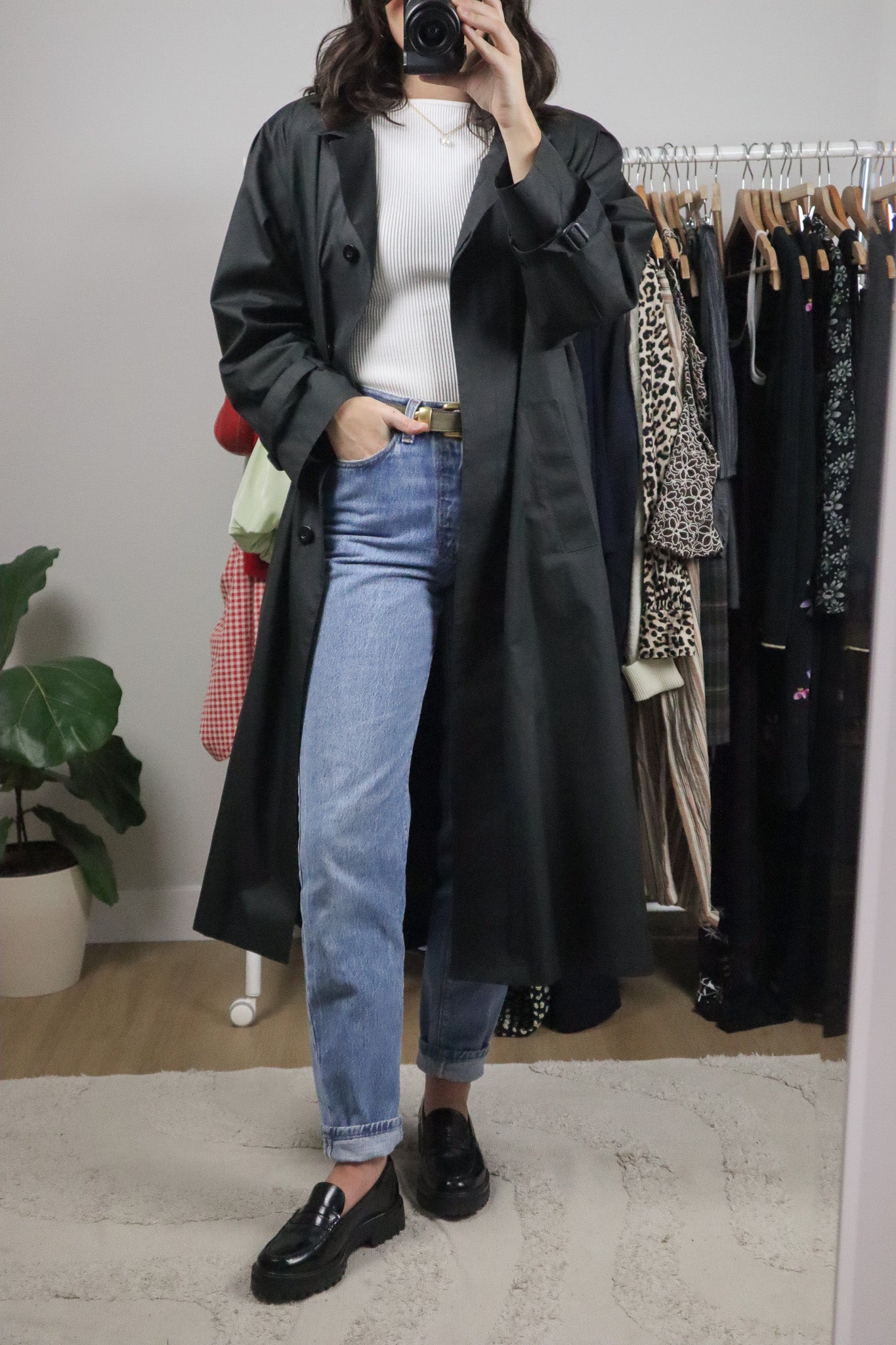 Vintage x London Fog Bow Trench Coat (6-10)