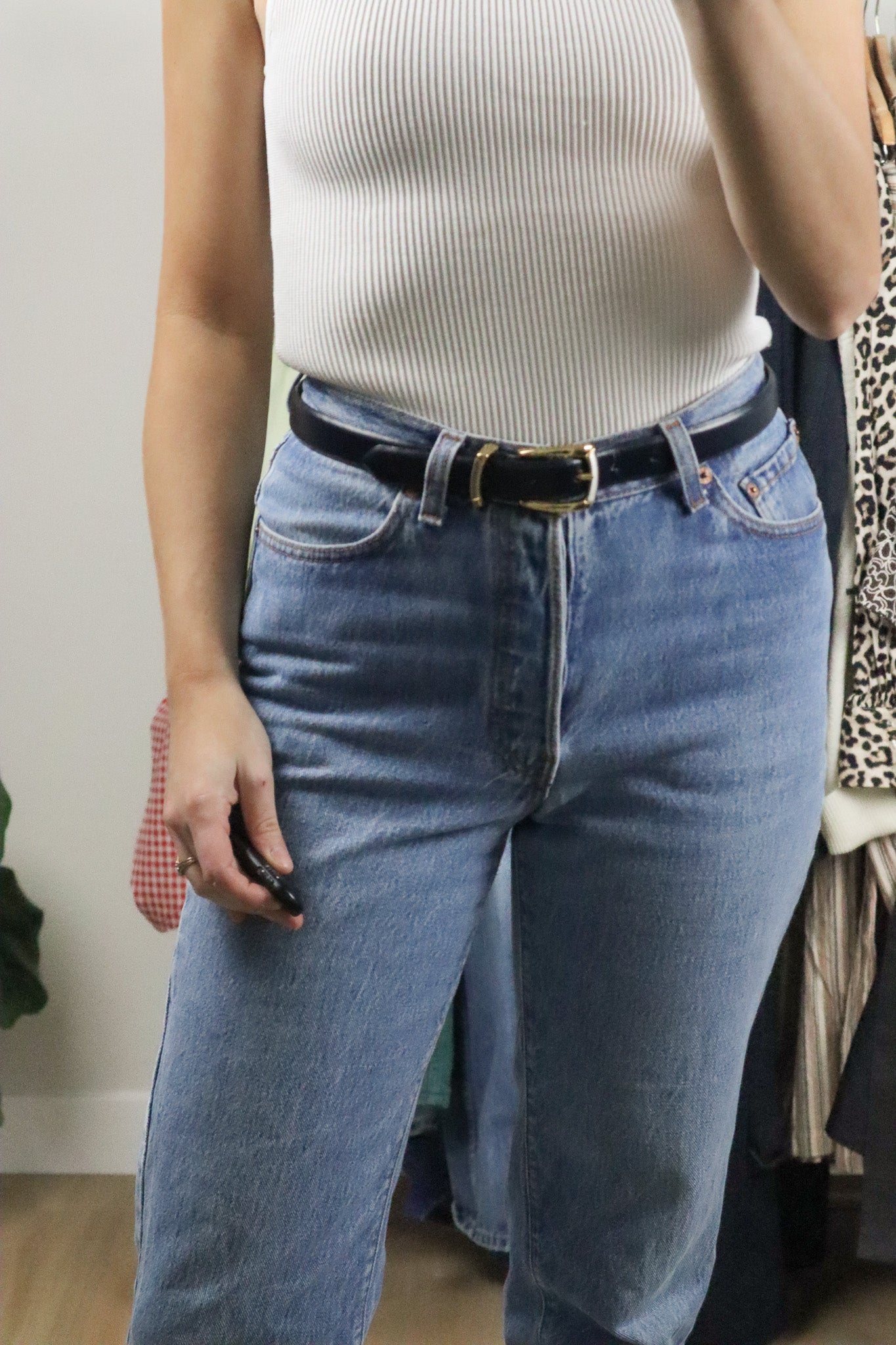Vintage x Leather Belt (S/M)