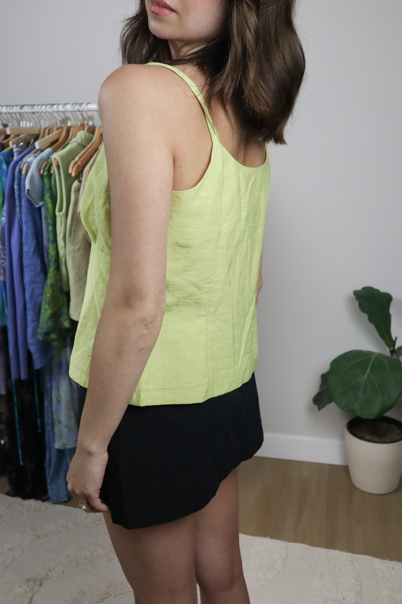 Made in Canada x Vintage x Cropped Linen Blend Tank (12)