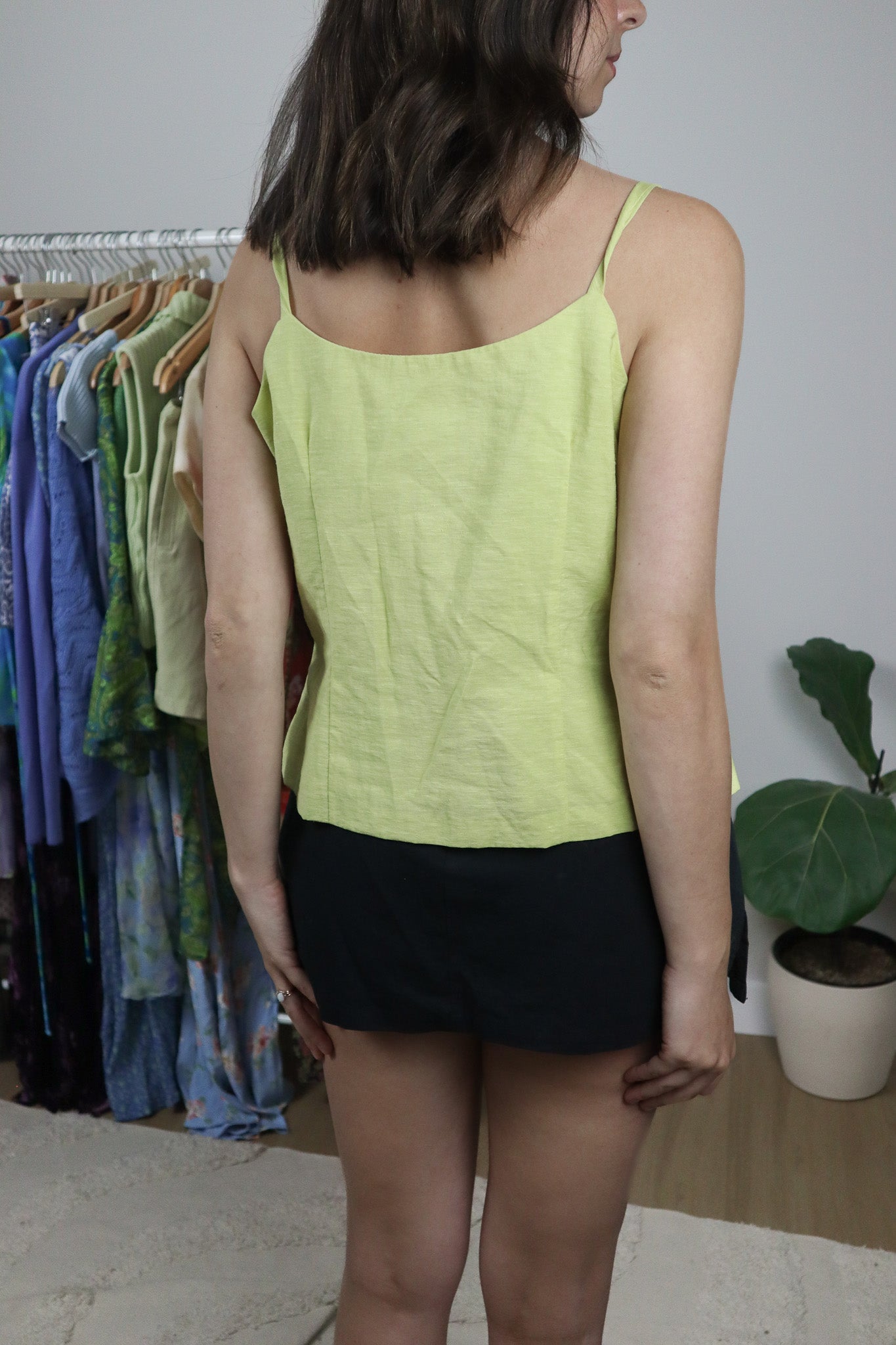 Made in Canada x Vintage x Cropped Linen Blend Tank (12)