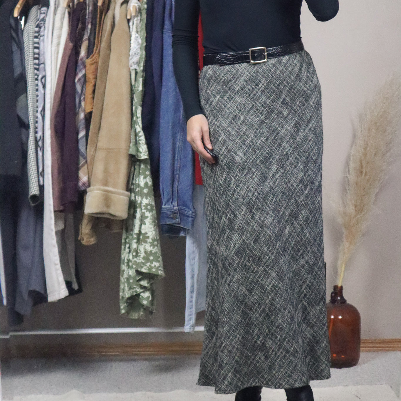 Modern x Tweed Maxi Skirt (8/10)