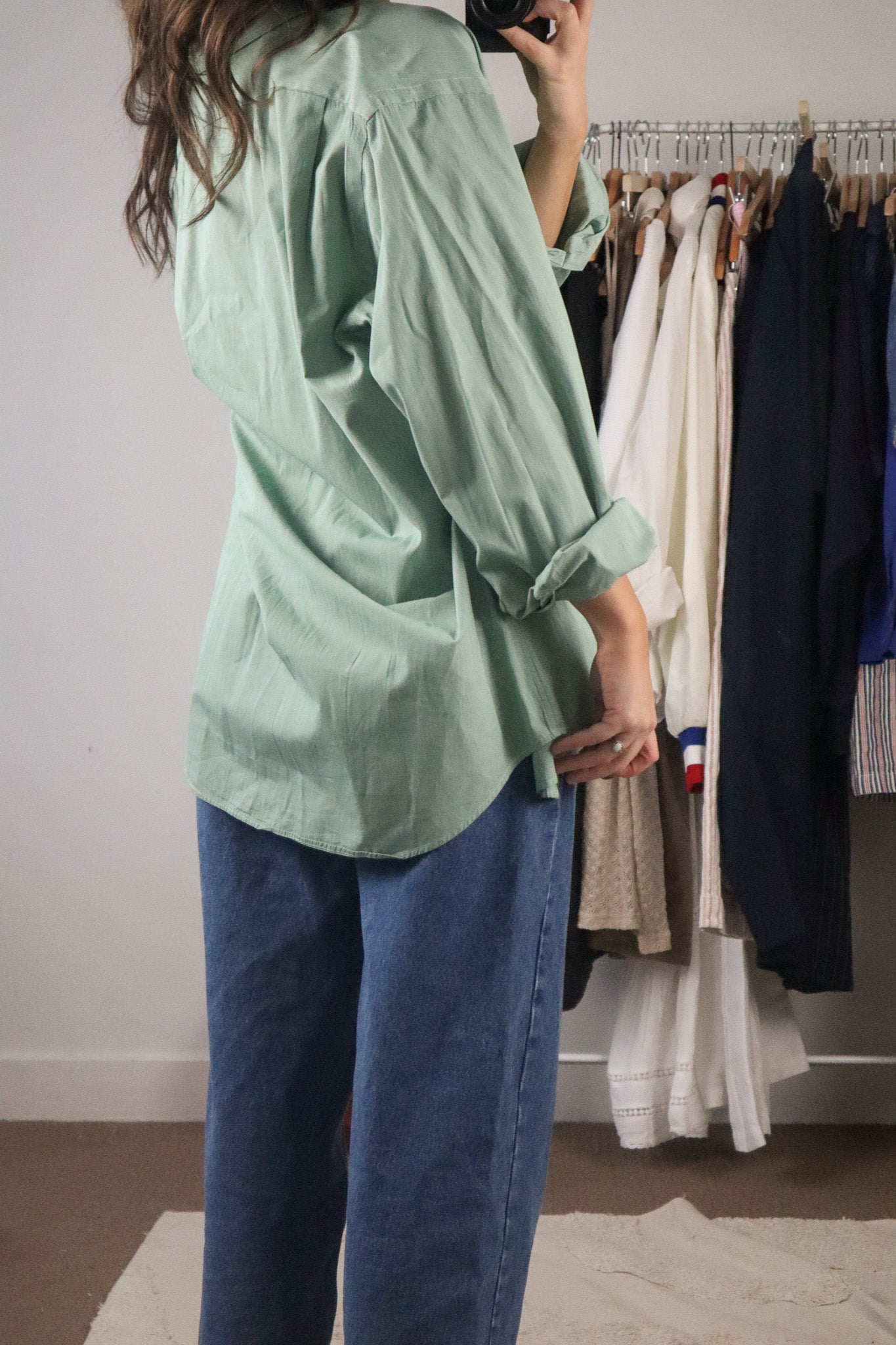 Vintage x Polo Stripped Button-Up Shirt (L)