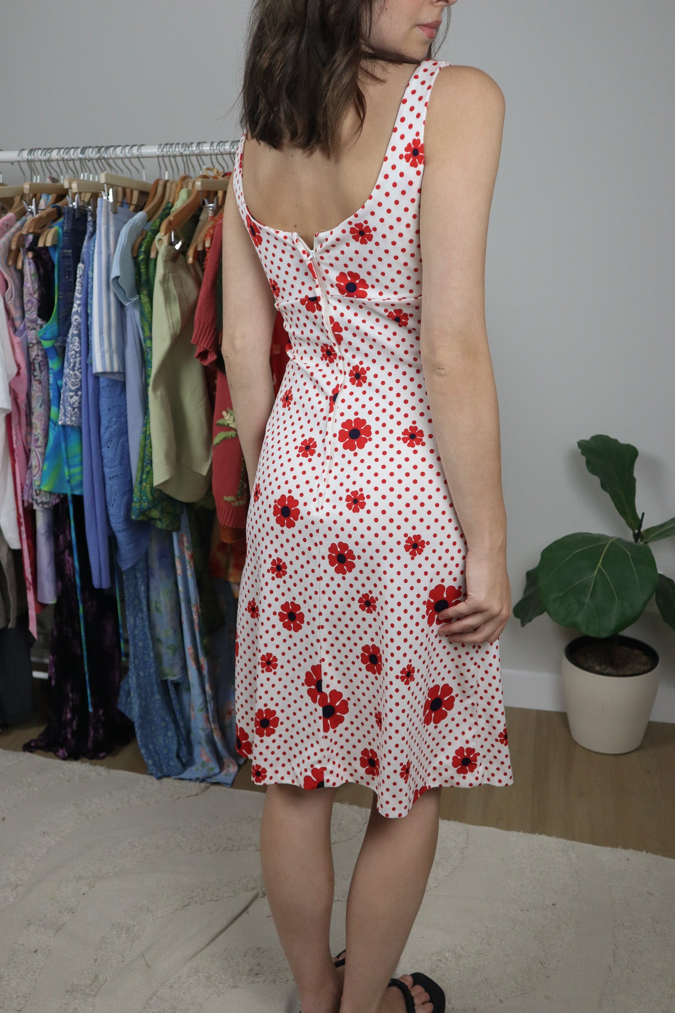 Vintage x 1970s Floral Midi Dress (4)