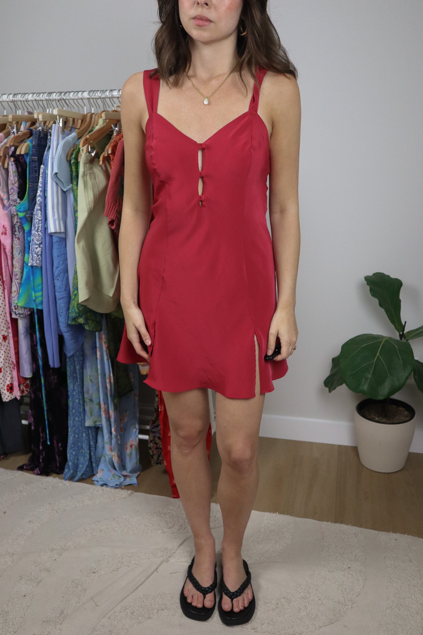 Made in Canada x Vintage x Slip Dress (M)
