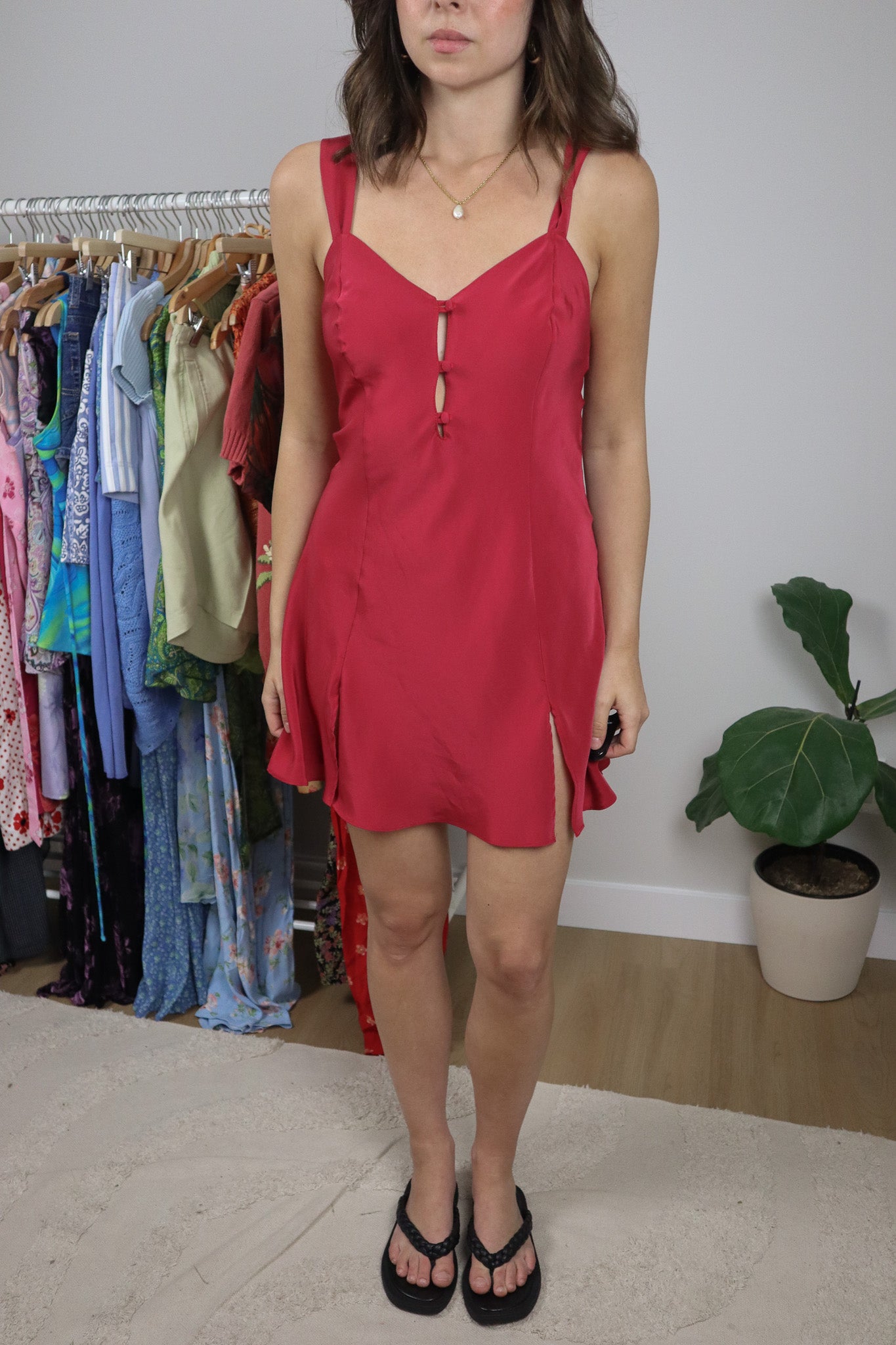 Made in Canada x Vintage x Slip Dress (M)