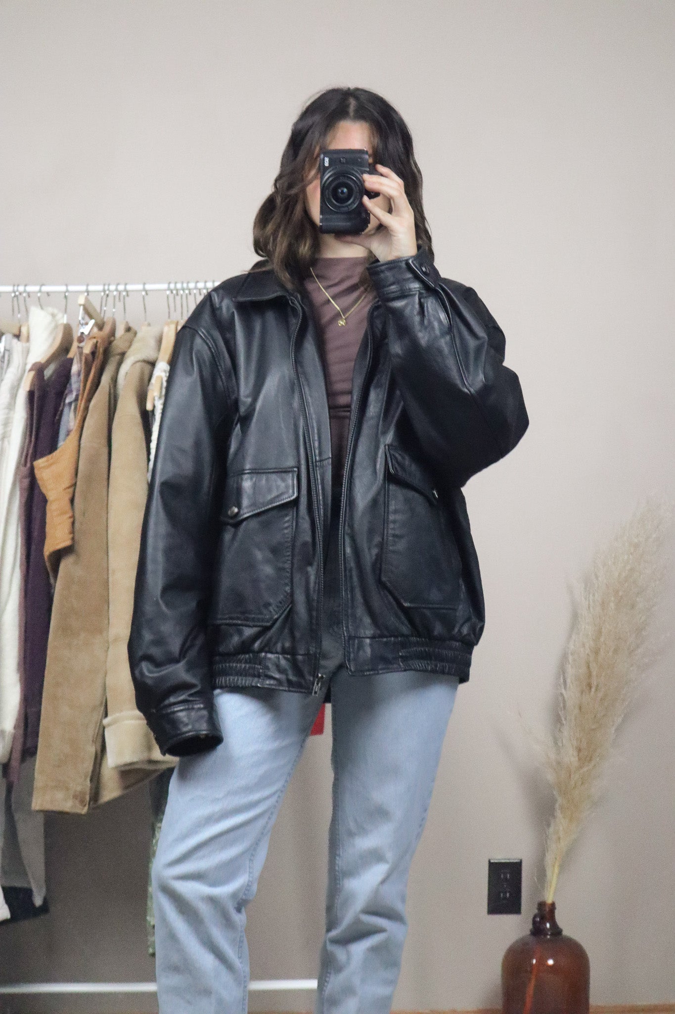 Vintage x Danier Leather Bomber (L/XL)