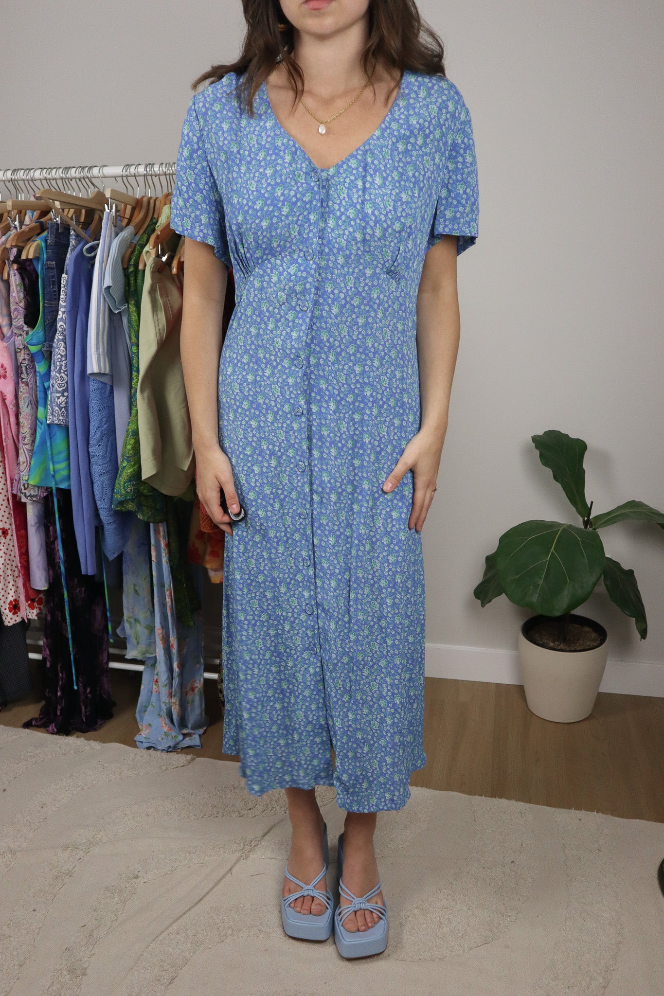 vintage april cornell dresses Vintage x April Cornell Floral Maxi Tie Dress (L/XL)