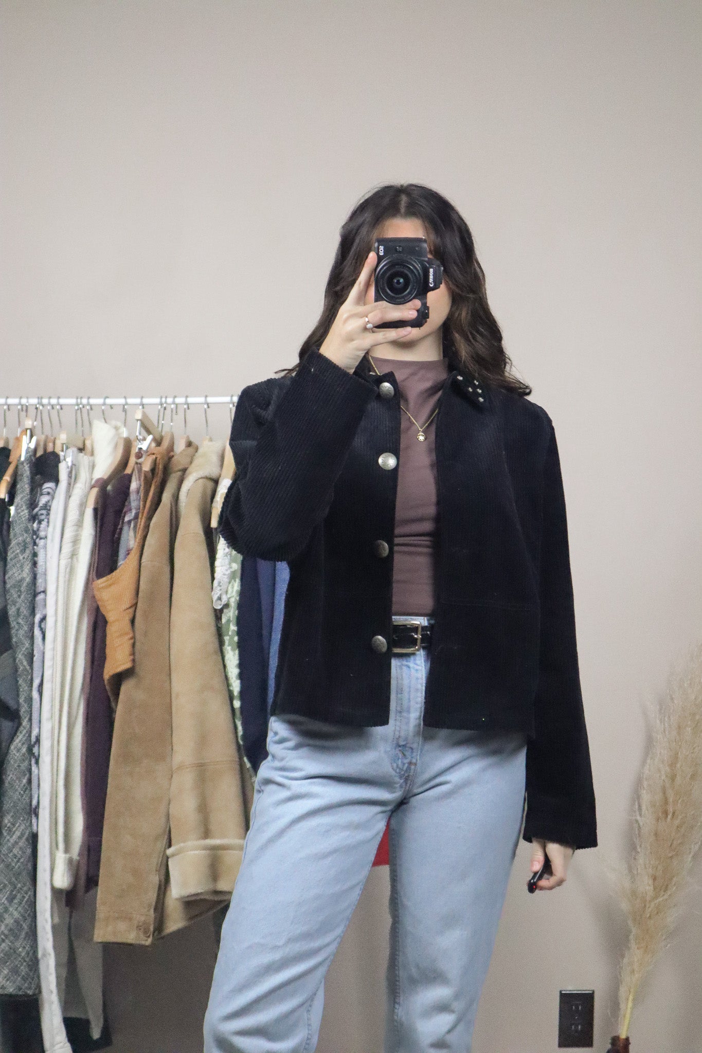 Made in Canada x Vintage x Corduroy Cropped Jacket (M)
