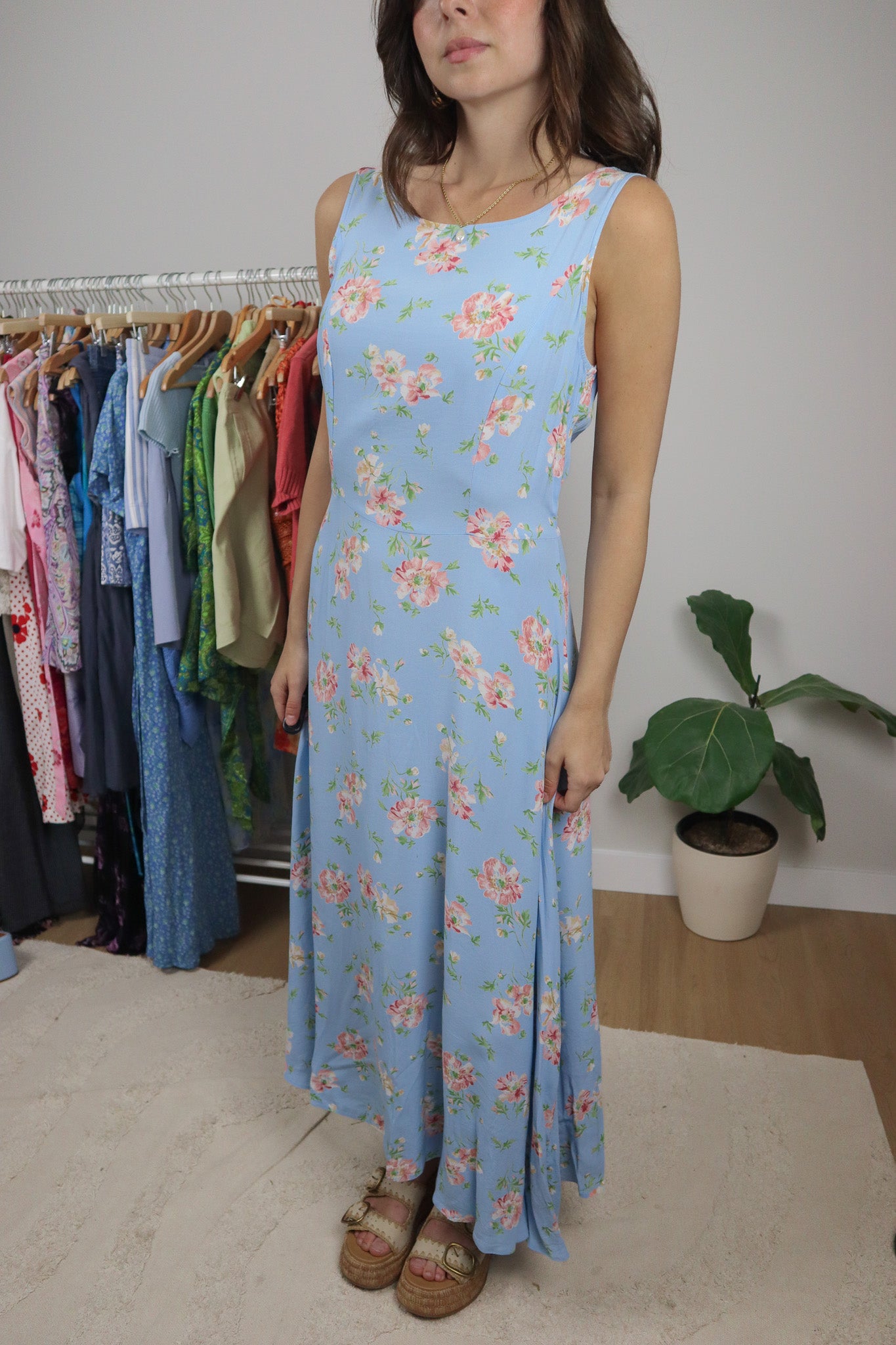 Made in Hungary x Vintage x Floral Maxi Dress (6/8)